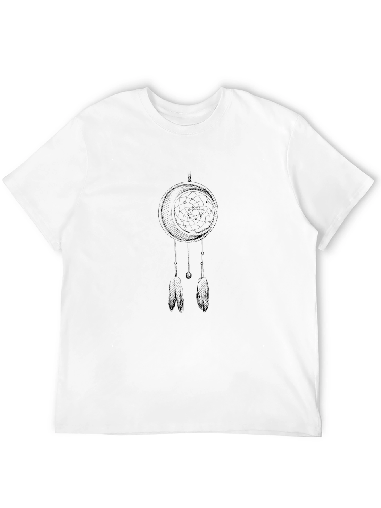 Black Dreamcatcher Graphic Print Black T-Shirt view 12