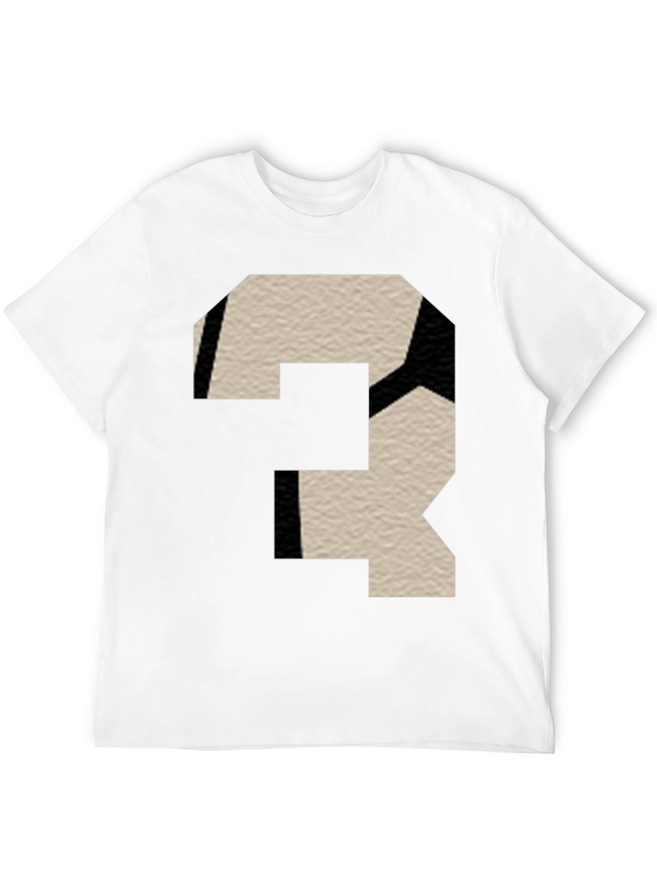 Black Abstract Number T-Shirt - Modern Black Tee view 12