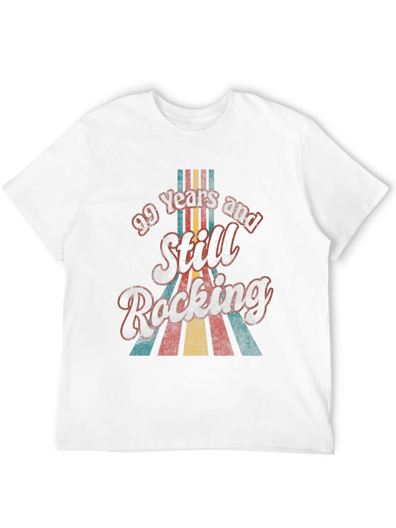 Black 99 Years Still Rocking Retro Birthday T-Shirt view 12