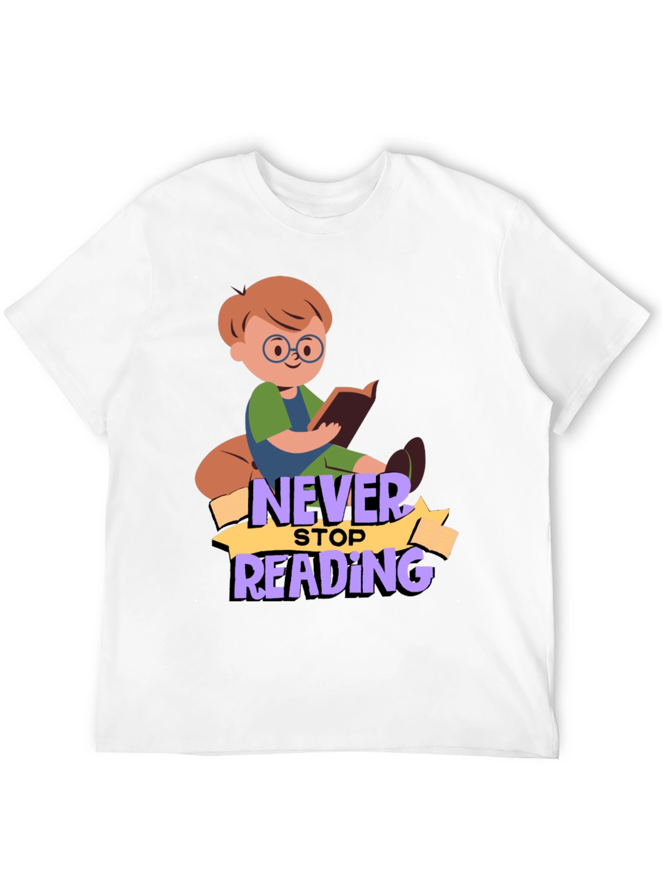 Black Never Stop Reading Graphic T-Shirt view 12