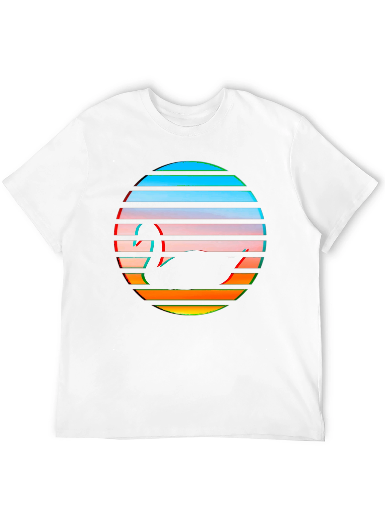 Black Retro Swan Graphic Tee - Black Cotton Blend view 12