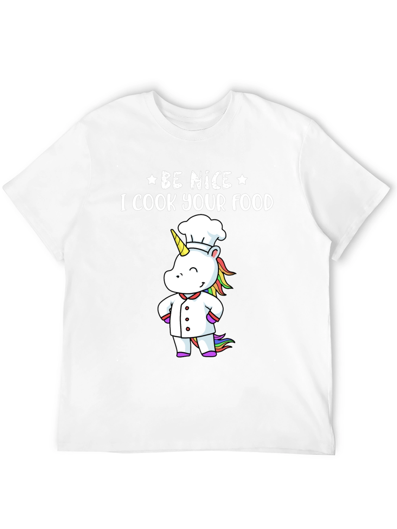 Black Be Nice I Cook Your Food T-Shirt Funny Unicorn Chef view 12