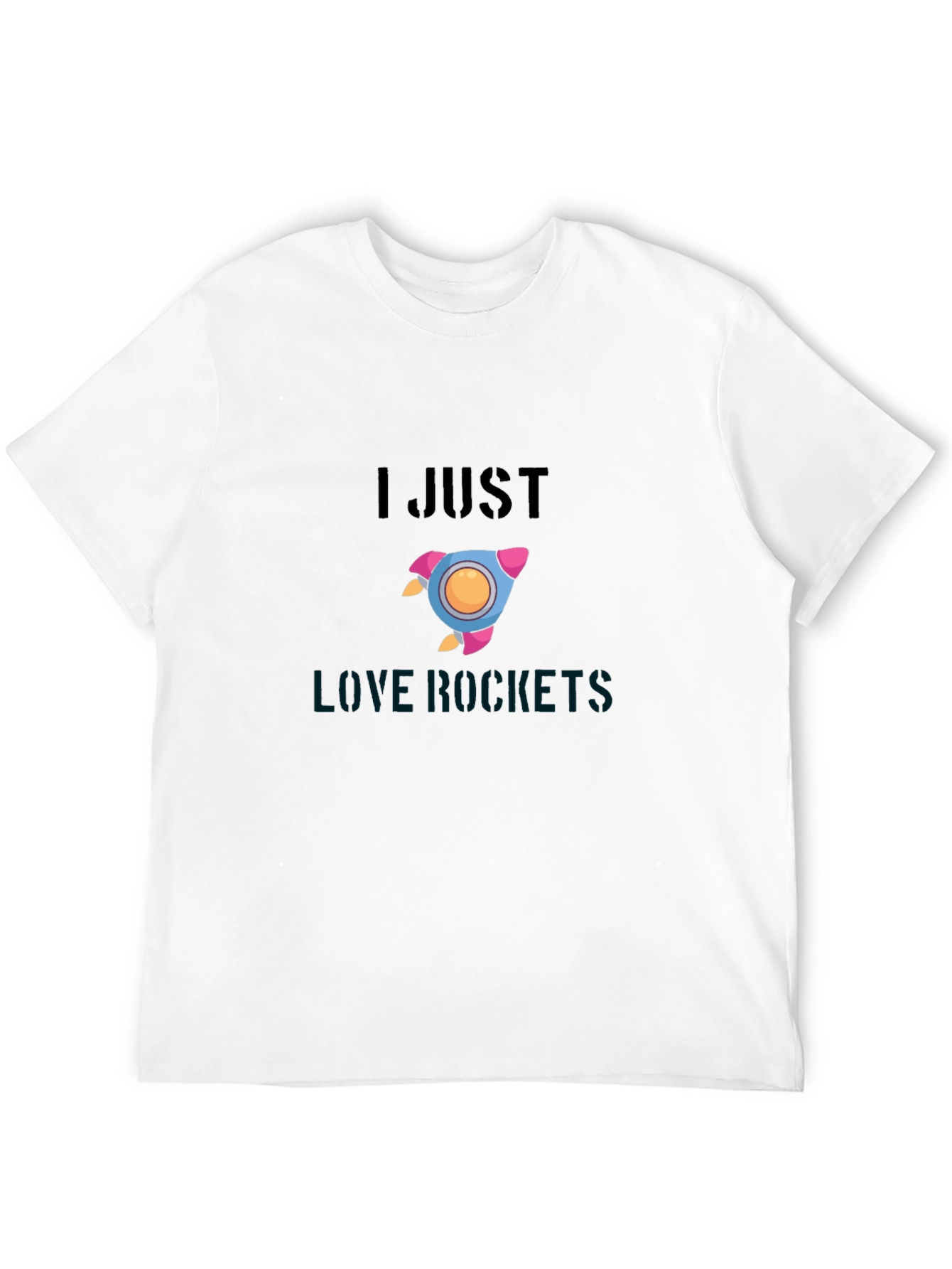 Black I Just Love Rockets T-Shirt view 12