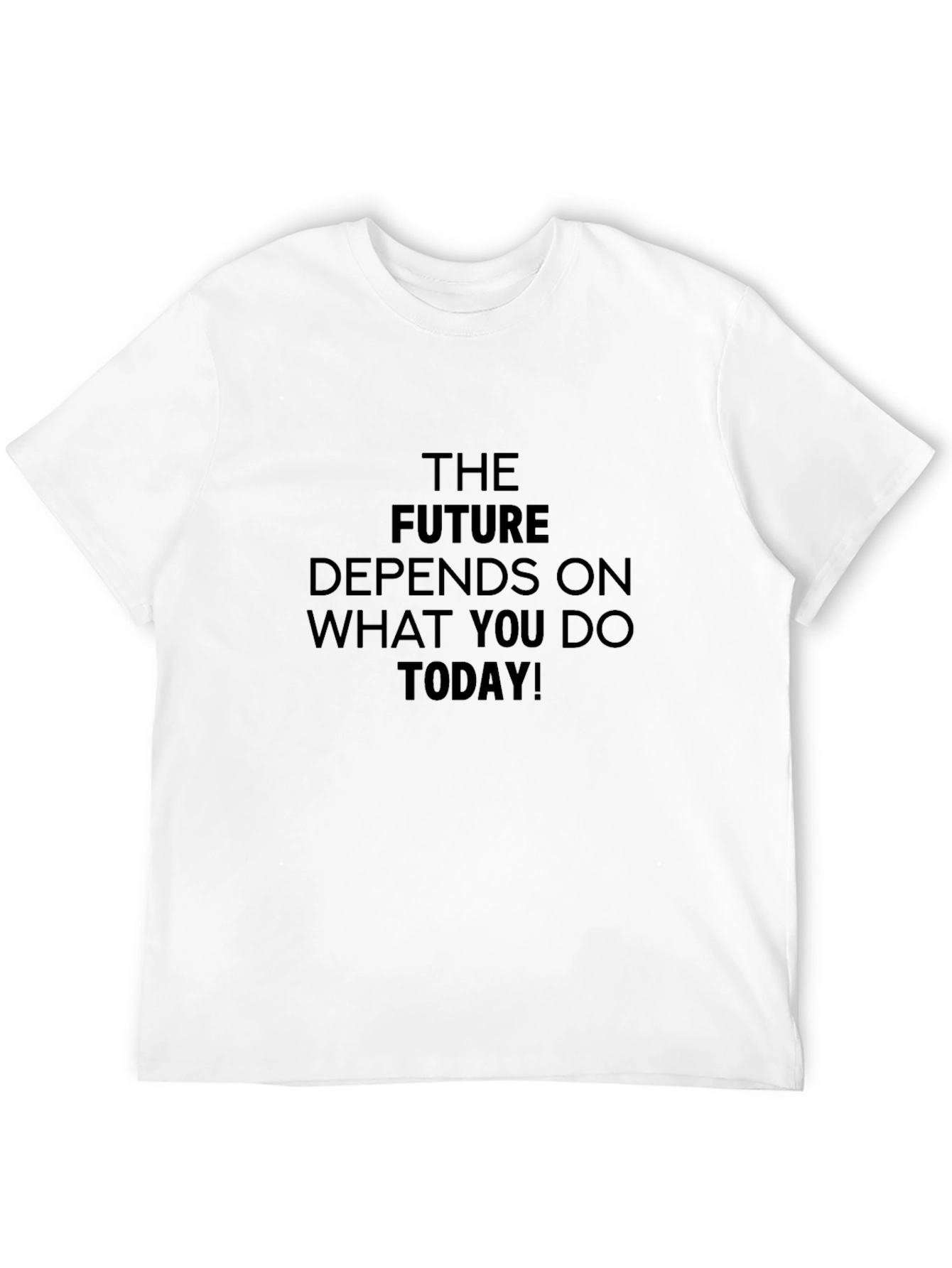Black Motivational Black T-Shirt - The Future Depends On Today view 12