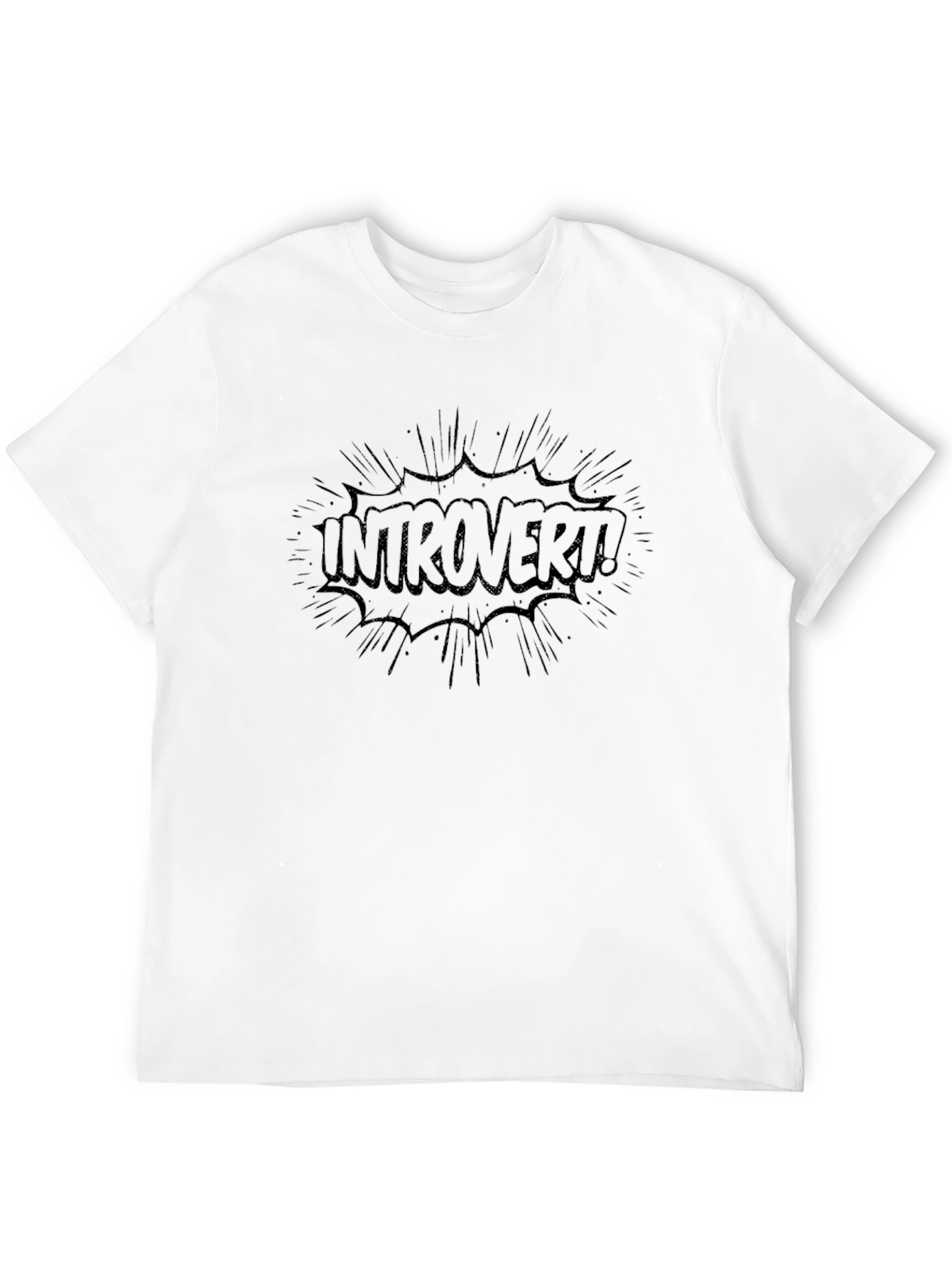 Black Introvert Comic Burst T-Shirt view 12