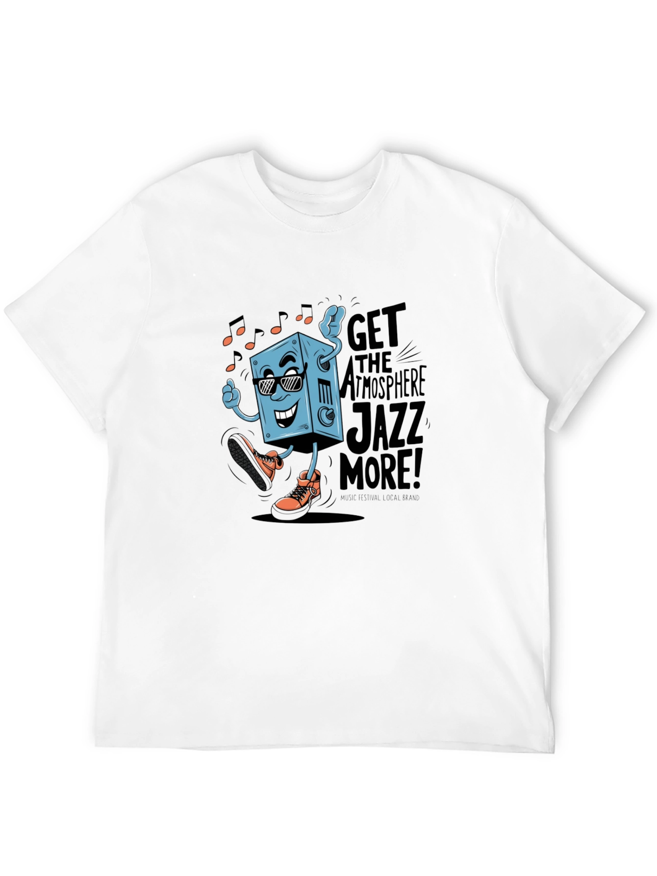 Black Cool Jazz Graphic Tee - Black Cotton T-Shirt view 12