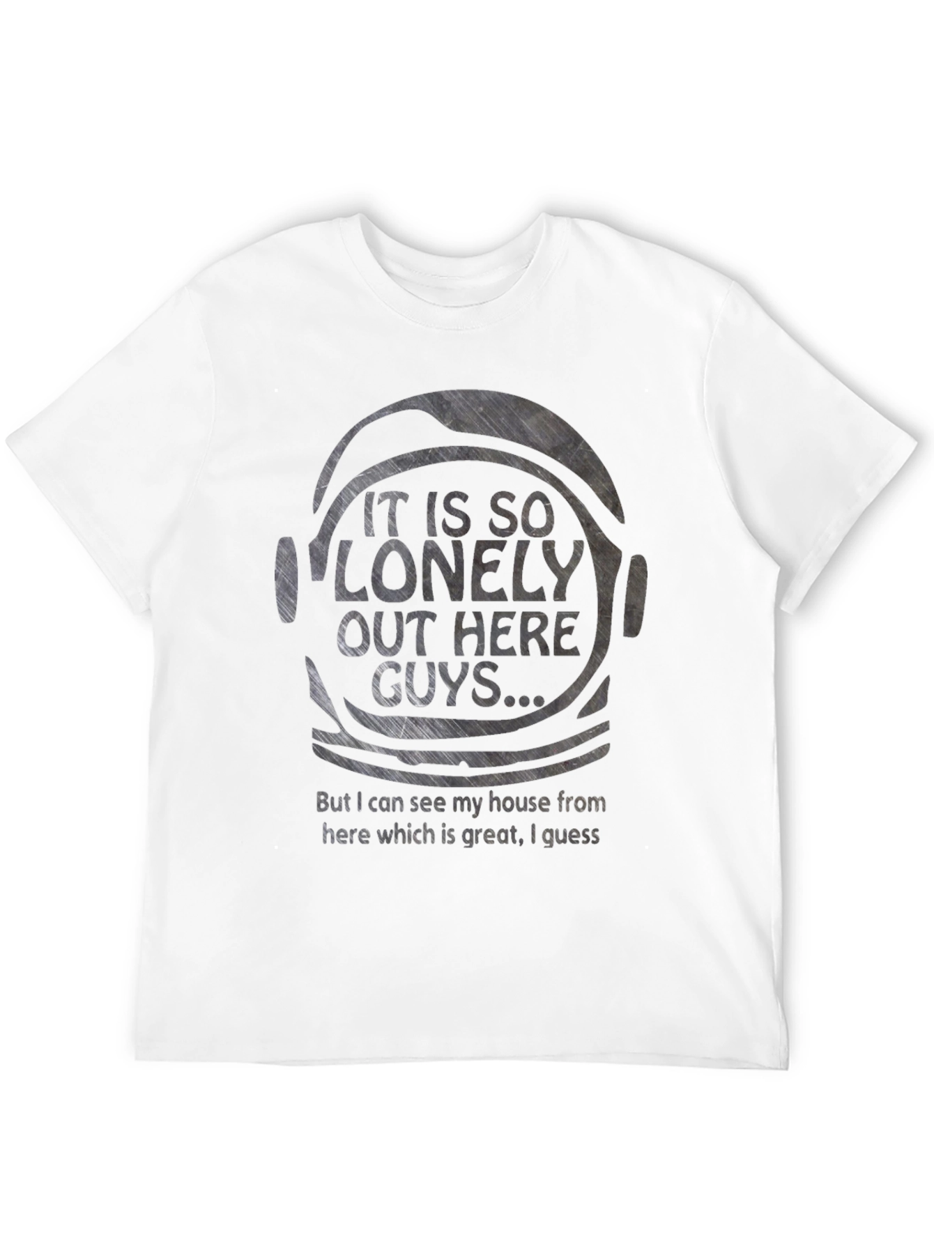 Black Lonely Astronaut T-Shirt - Space Humor Tee view 12