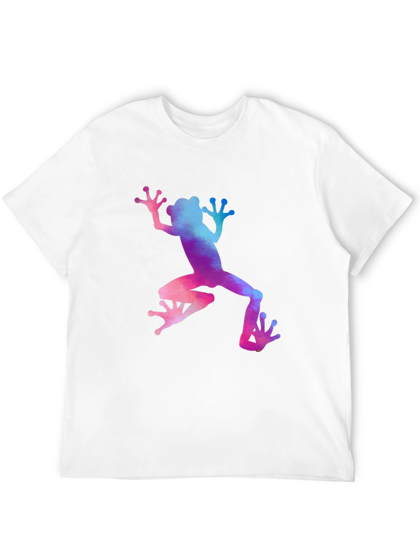 Black Watercolor Frog Graphic Tee - Cool Nature T-Shirt view 12