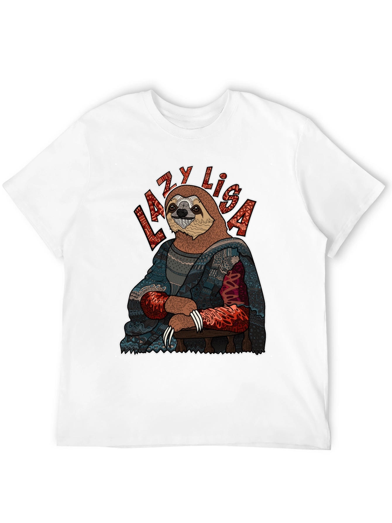 Black Lazy Lisa Sloth Graphic Tee view 12