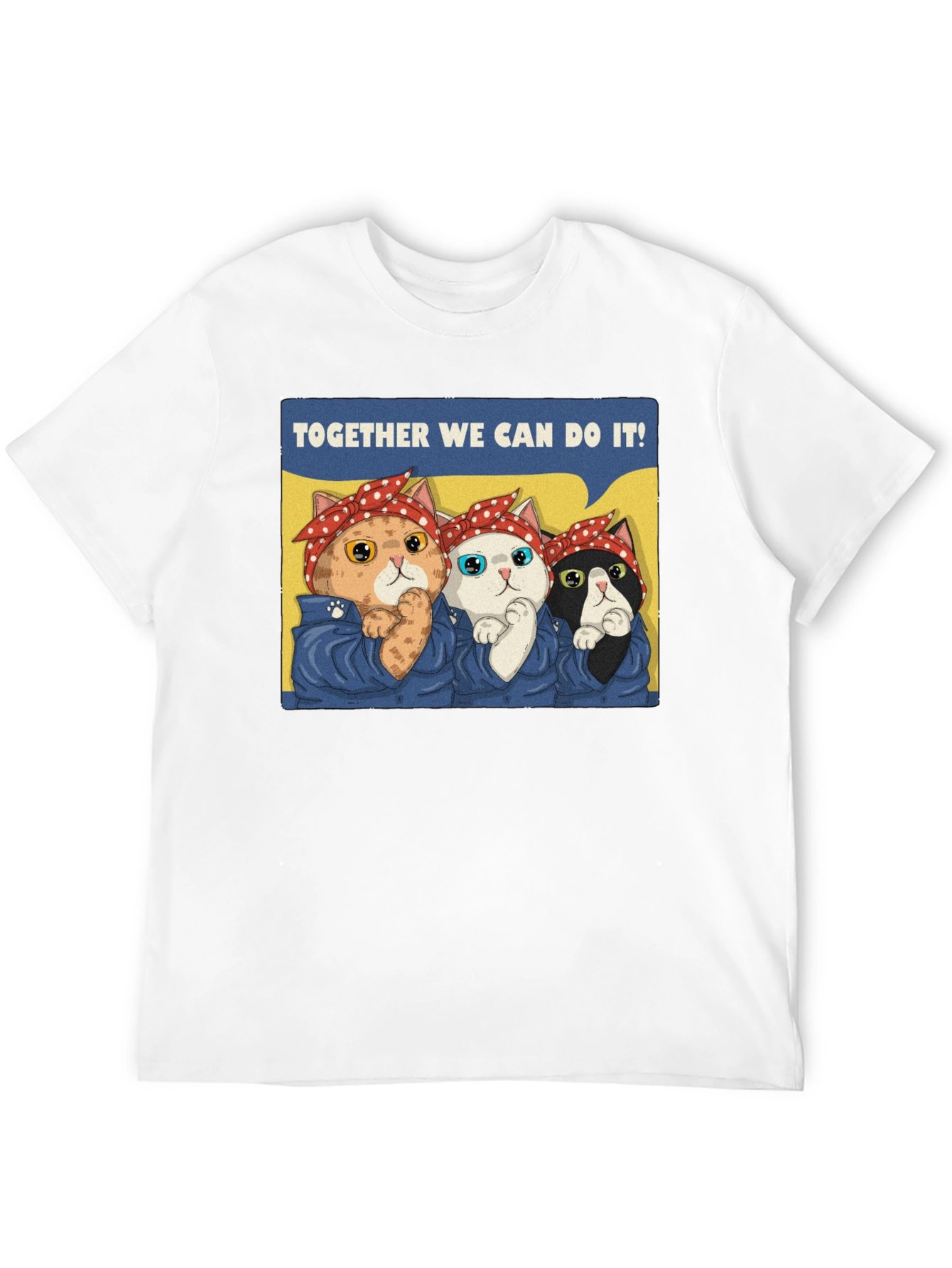 Black Rosie the Riveter Cats T-Shirt view 12