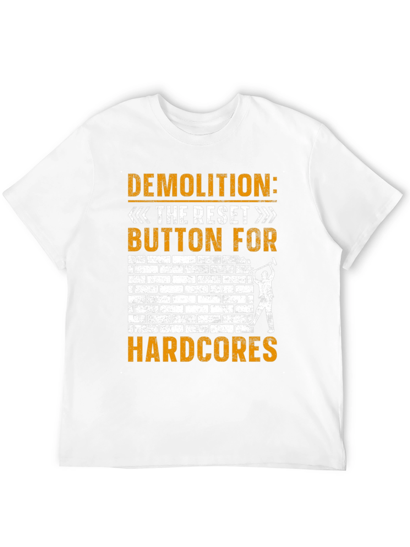 Black Demolition Reset Button Hardcore T-Shirt view 12