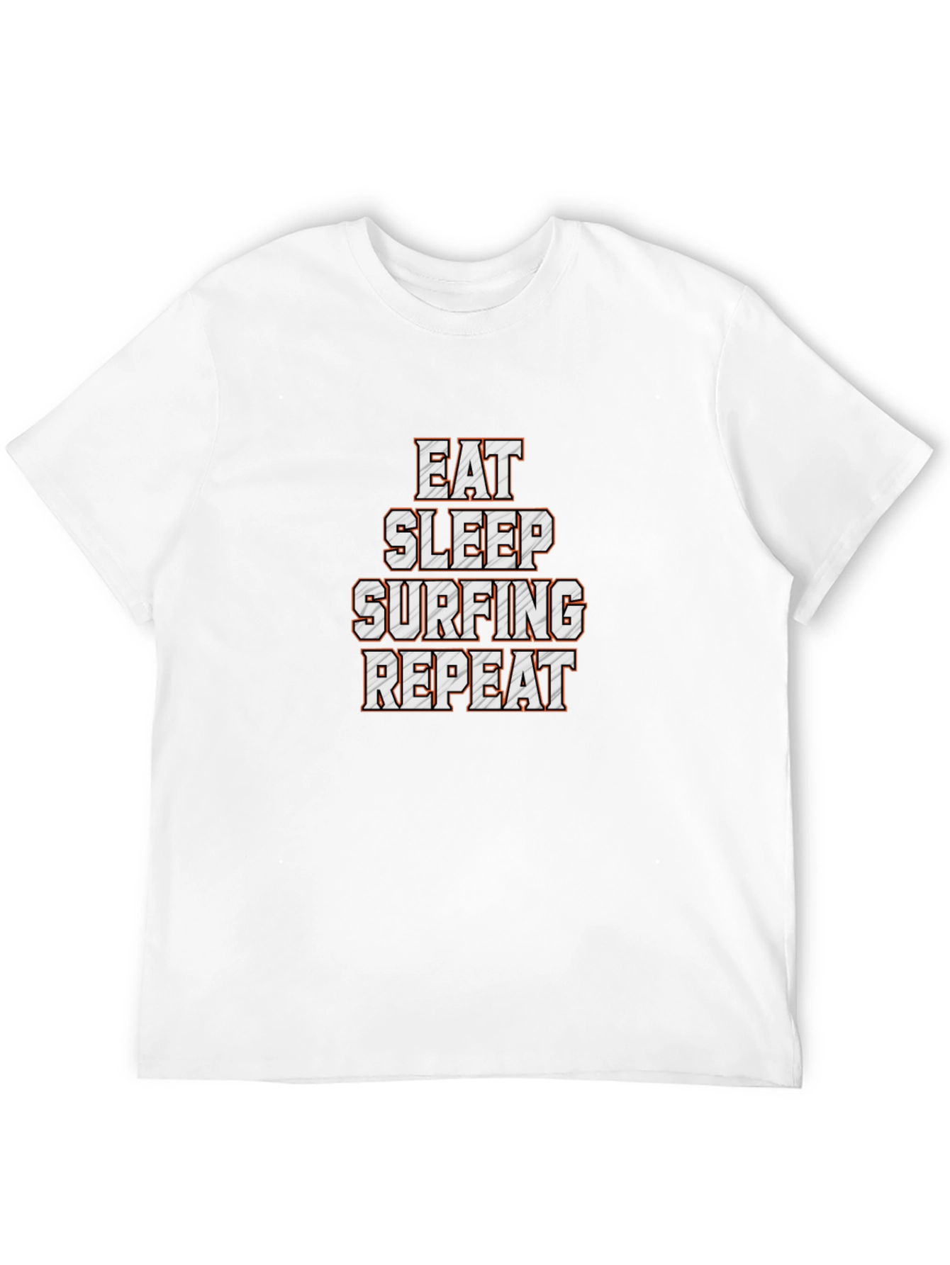Black Eat Sleep Surfing Repeat Black T-Shirt view 12