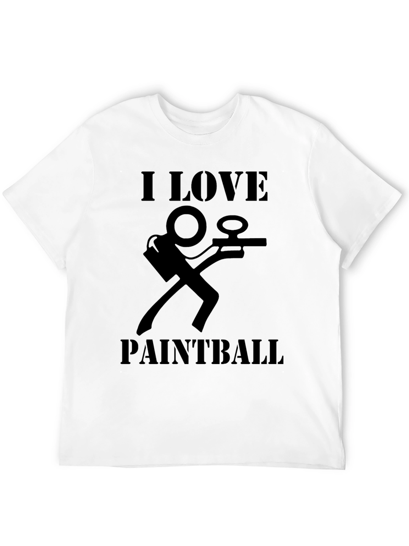 Black I Love Paintball Graphic T-Shirt - Black view 12
