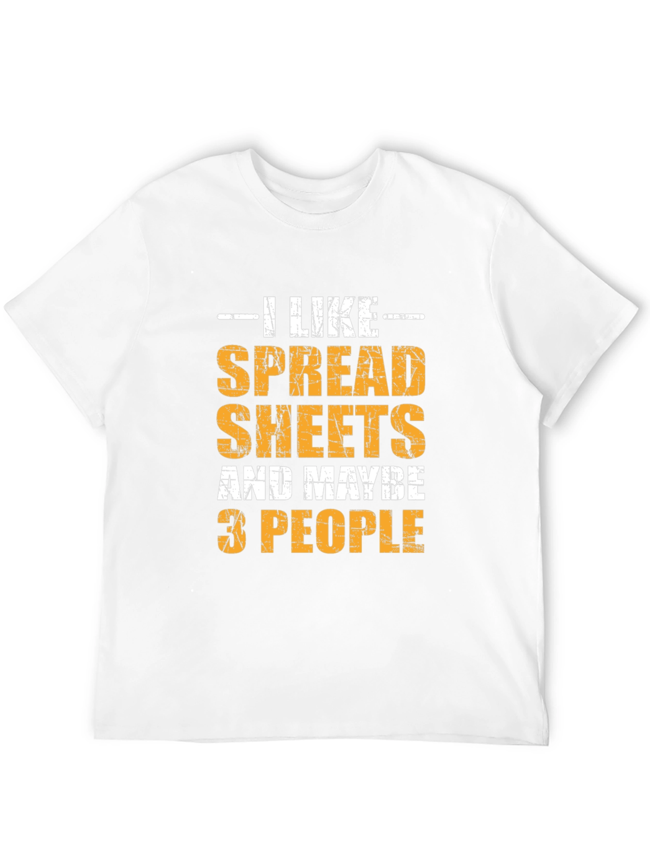Black I Like Spreadsheets & 3 People Black T-Shirt view 12
