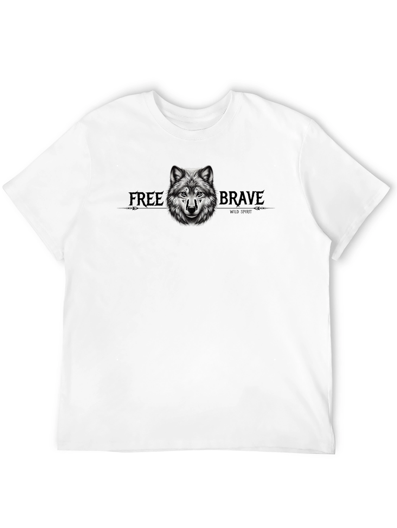 Black Wolf Graphic Tee - Free & Brave T-Shirt view 12