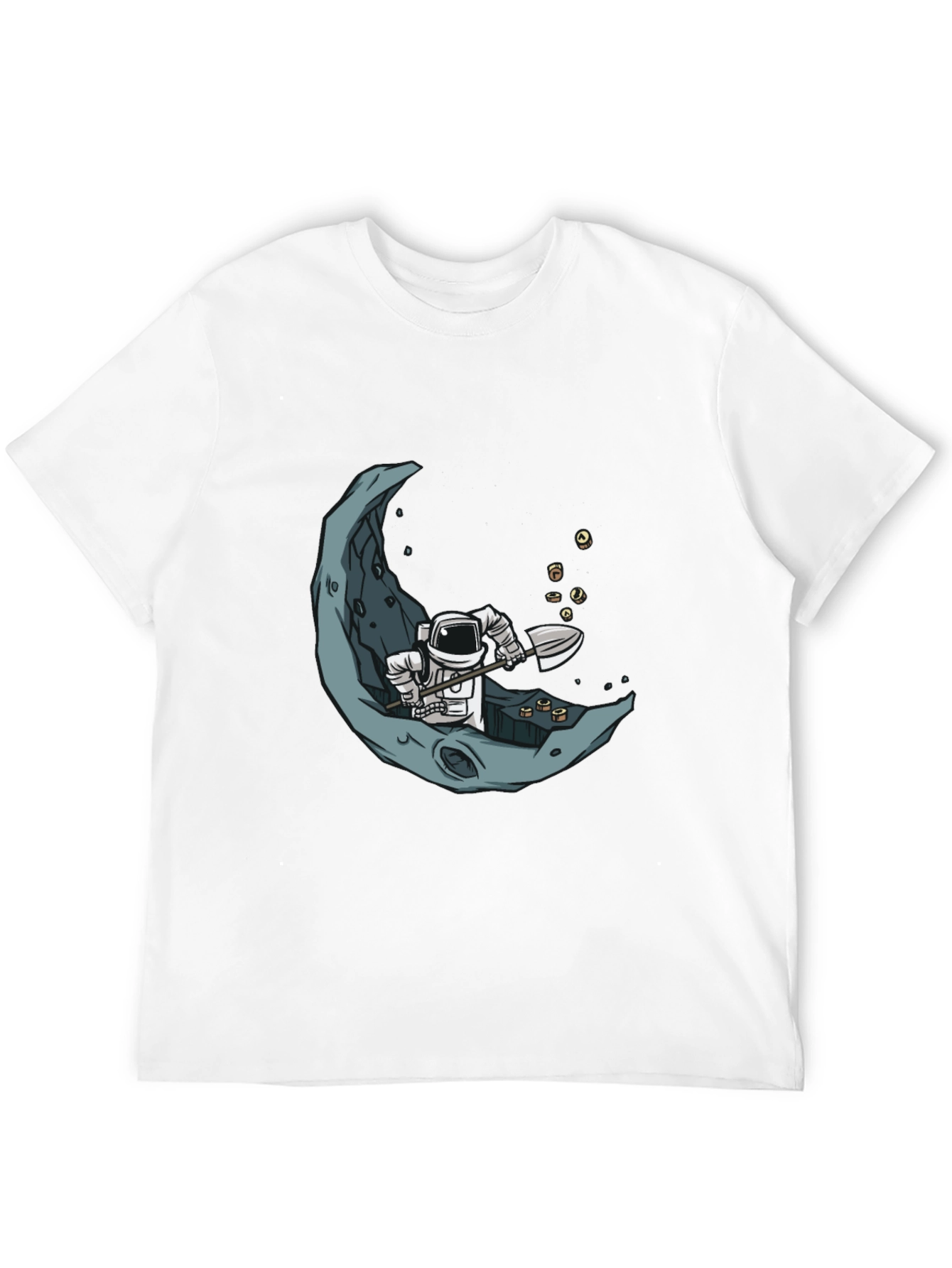 Black Astronaut Moon Miner Graphic Tee view 12