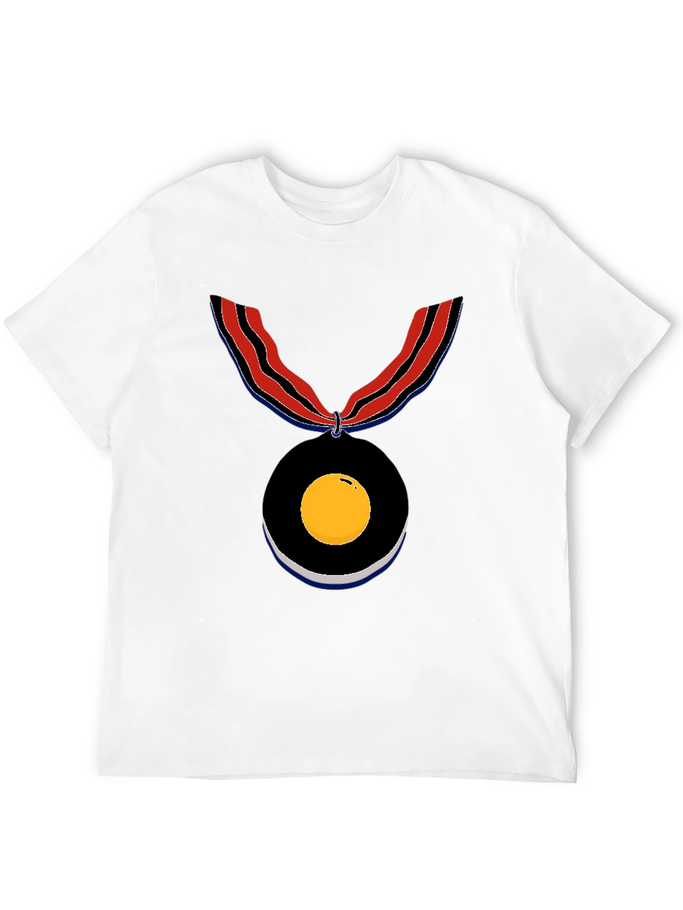 Black Novelty Medal Graphic Tee - Unique Design view 12
