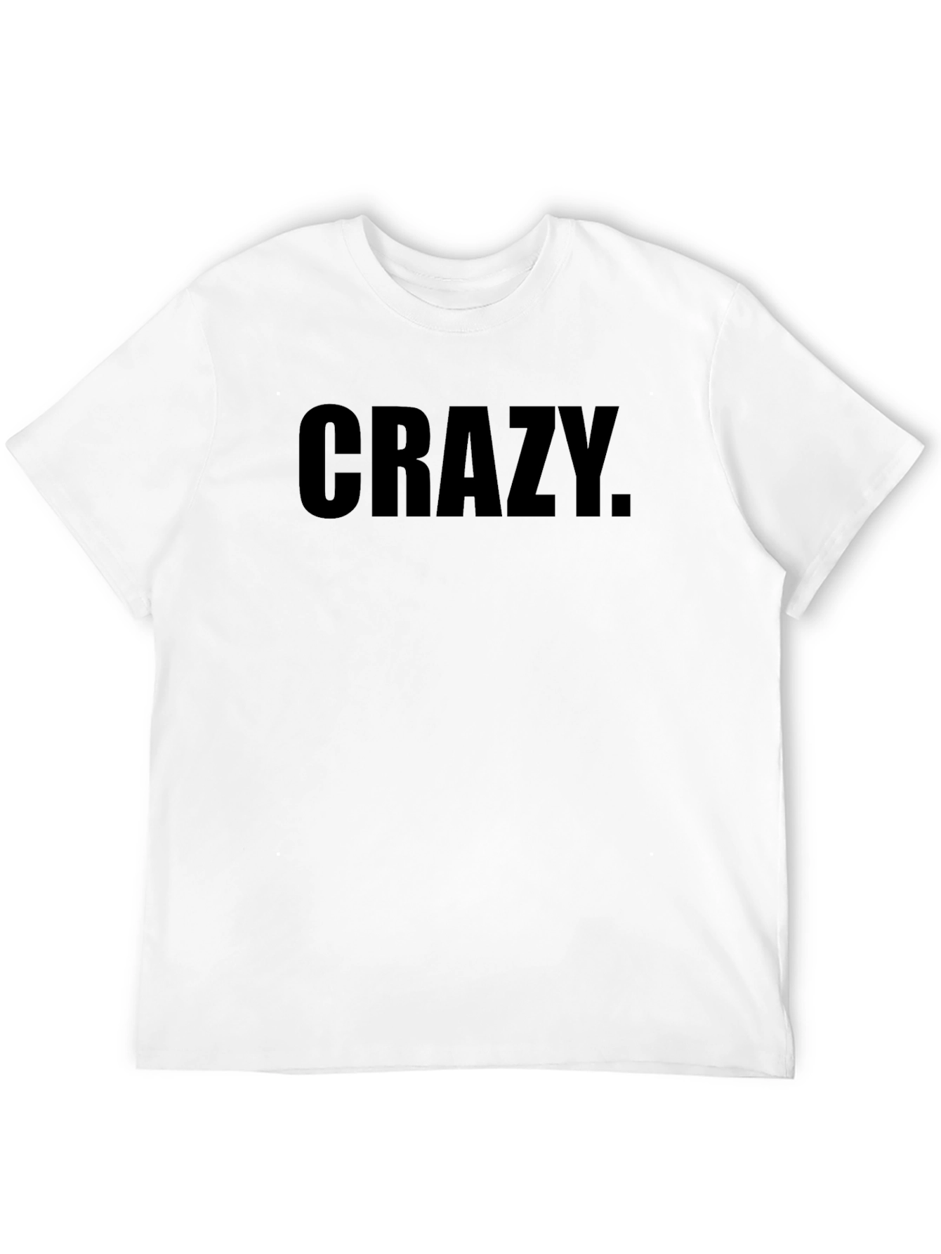 Black Crazy. T-Shirt - Black Crew Neck Tee view 12