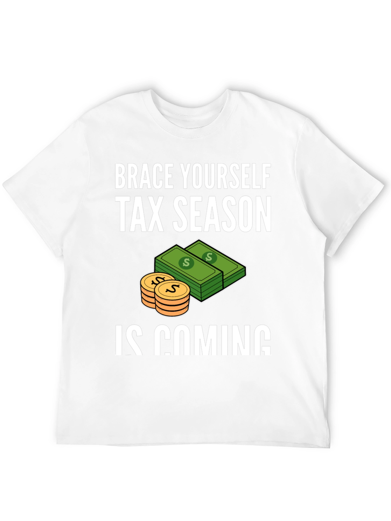 Black Brace Yourself Tax Season T-Shirt view 12