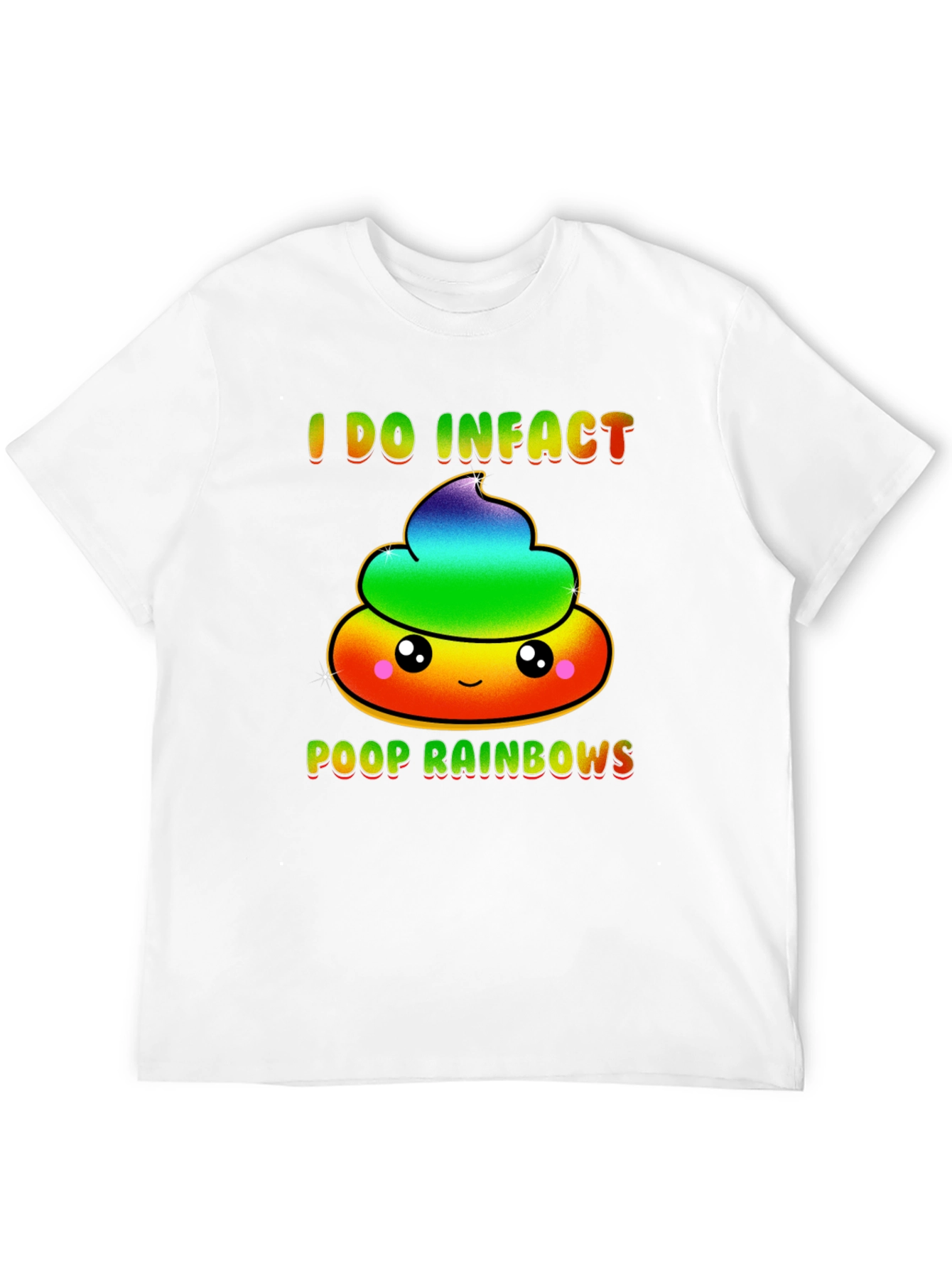 Black Rainbow Poop T-Shirt, Funny Graphic Tee view 12