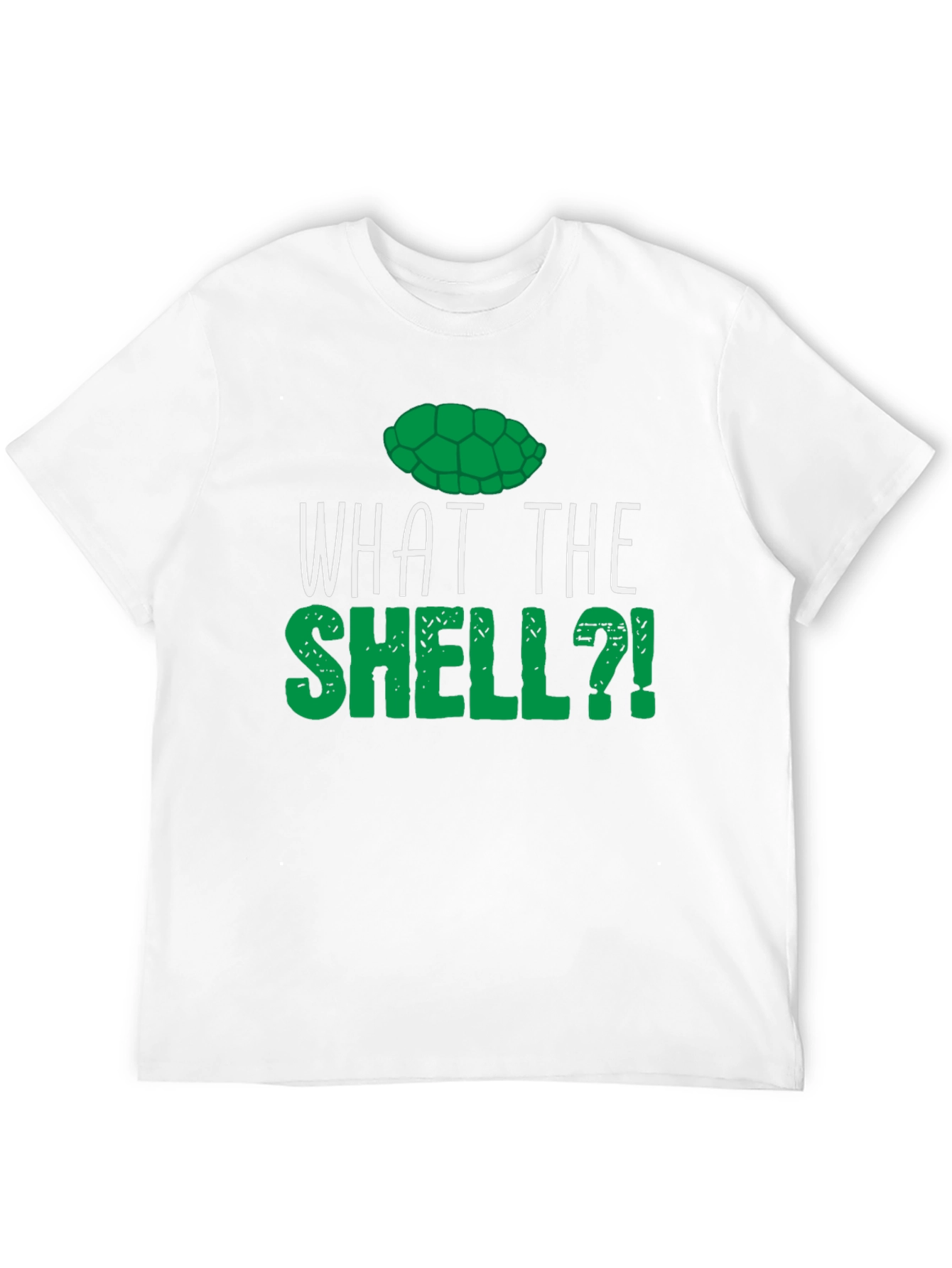Black What the Shell? Funny Turtle T-Shirt view 12