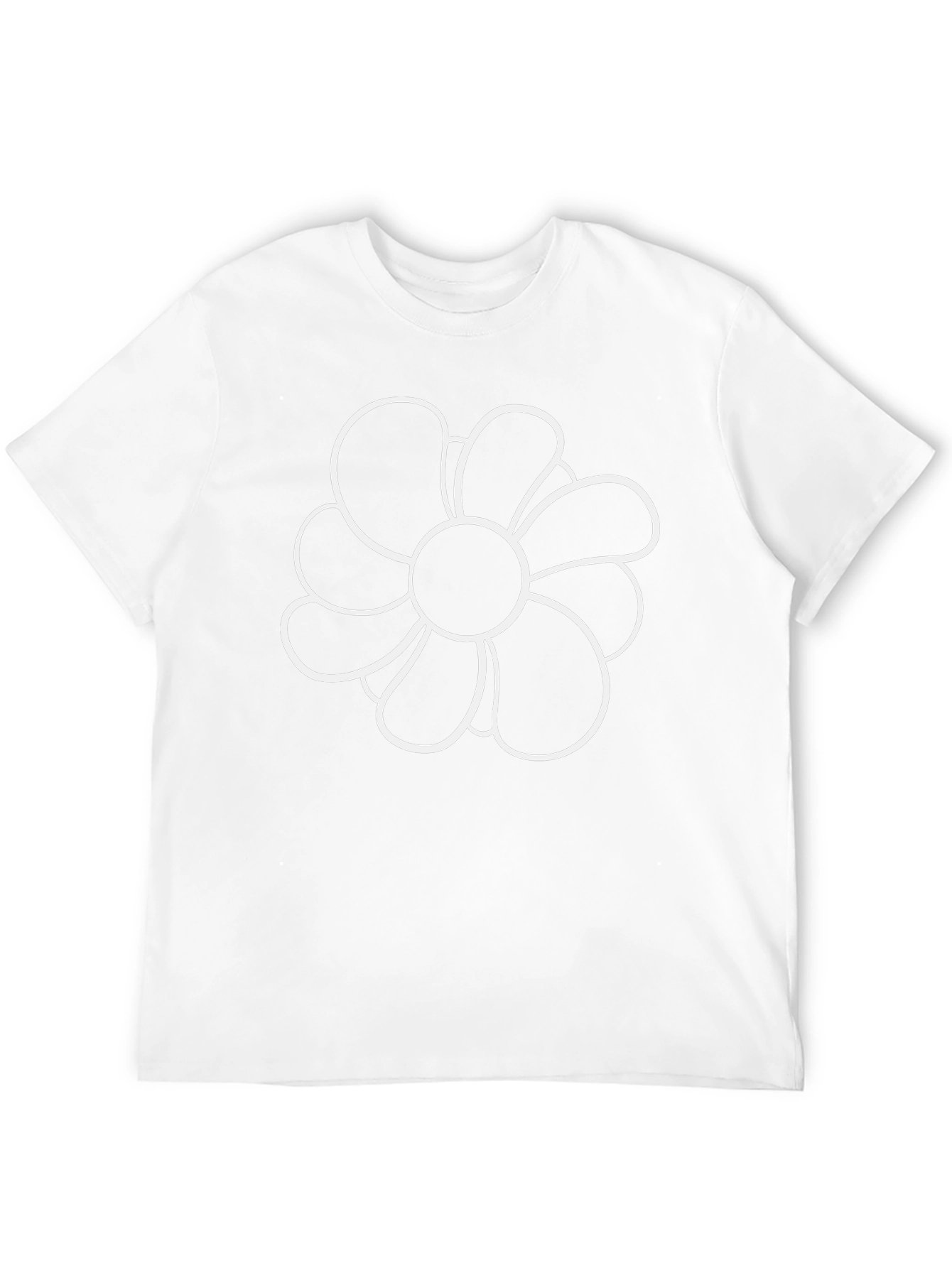 Black Black T-Shirt with Flower Design view 12