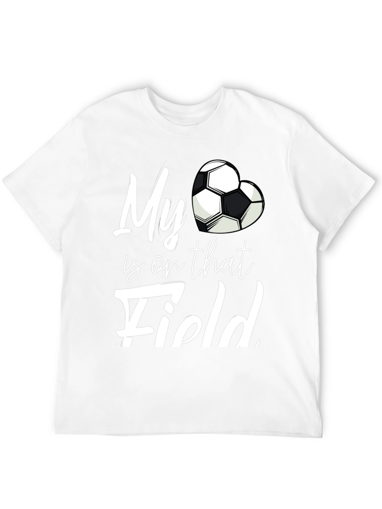 Black My Heart is on That Field Soccer Fan T-Shirt view 12