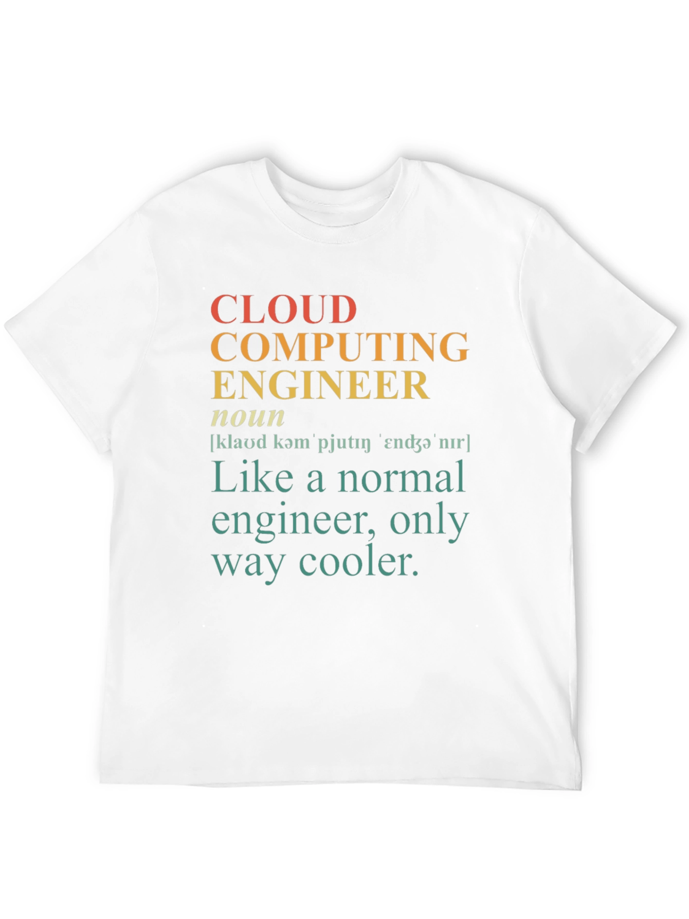 Black Cloud Computing Engineer Novelty T-Shirt view 12