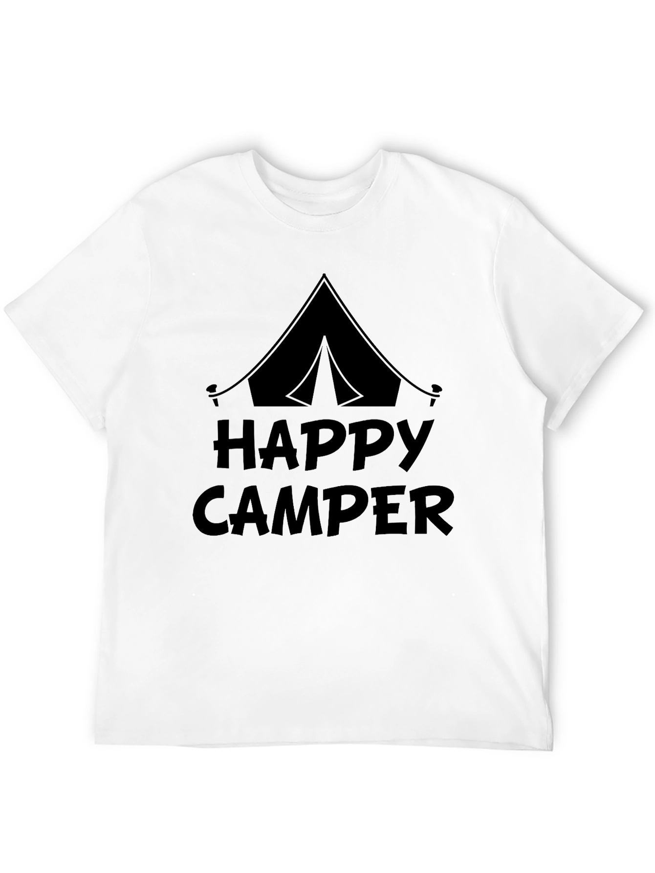 Black Happy Camper T-Shirt - Camping Adventure Tee view 12