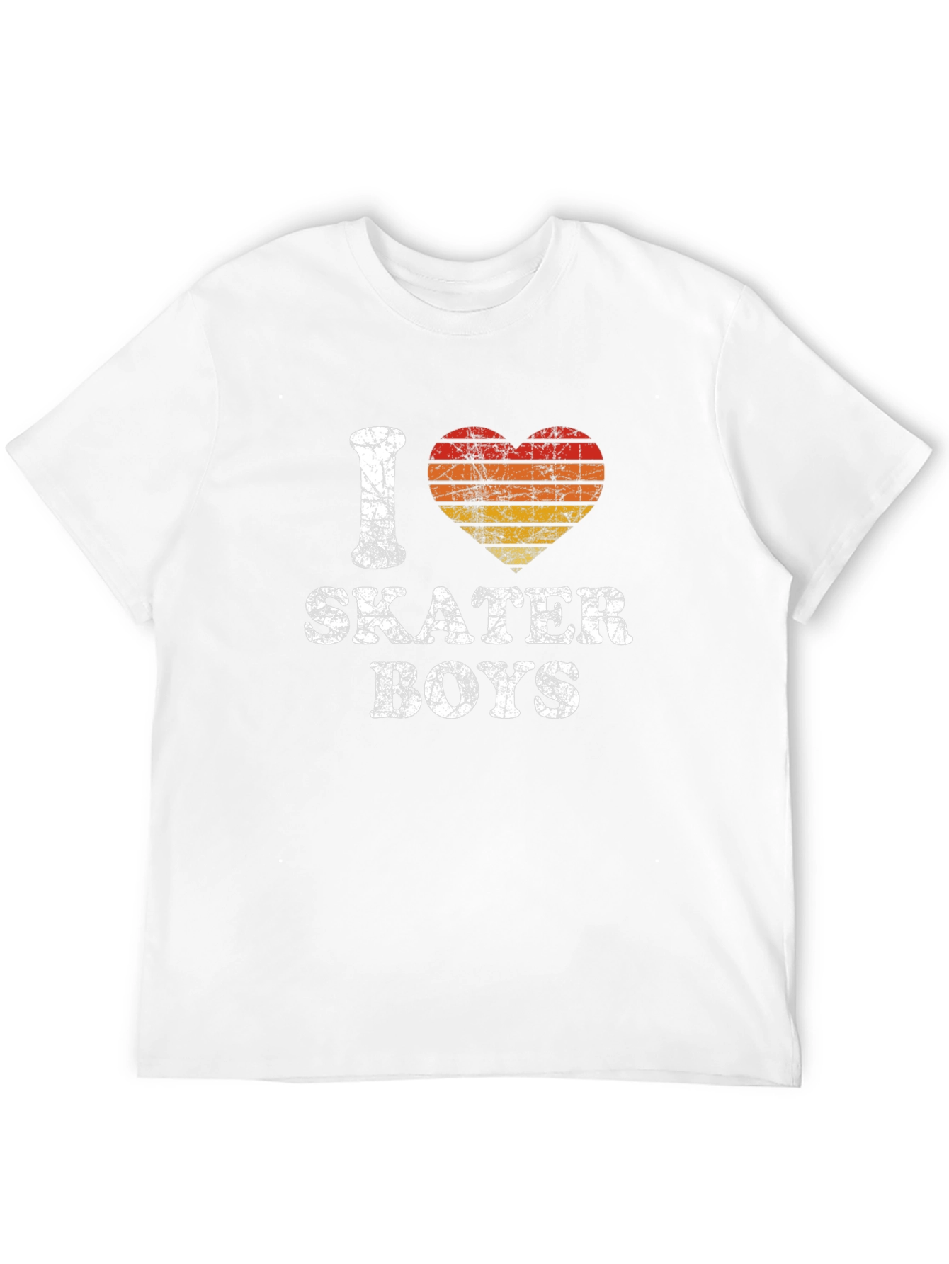 Black I Heart Skater Boys Black T-Shirt - Distressed Graphic Tee view 12