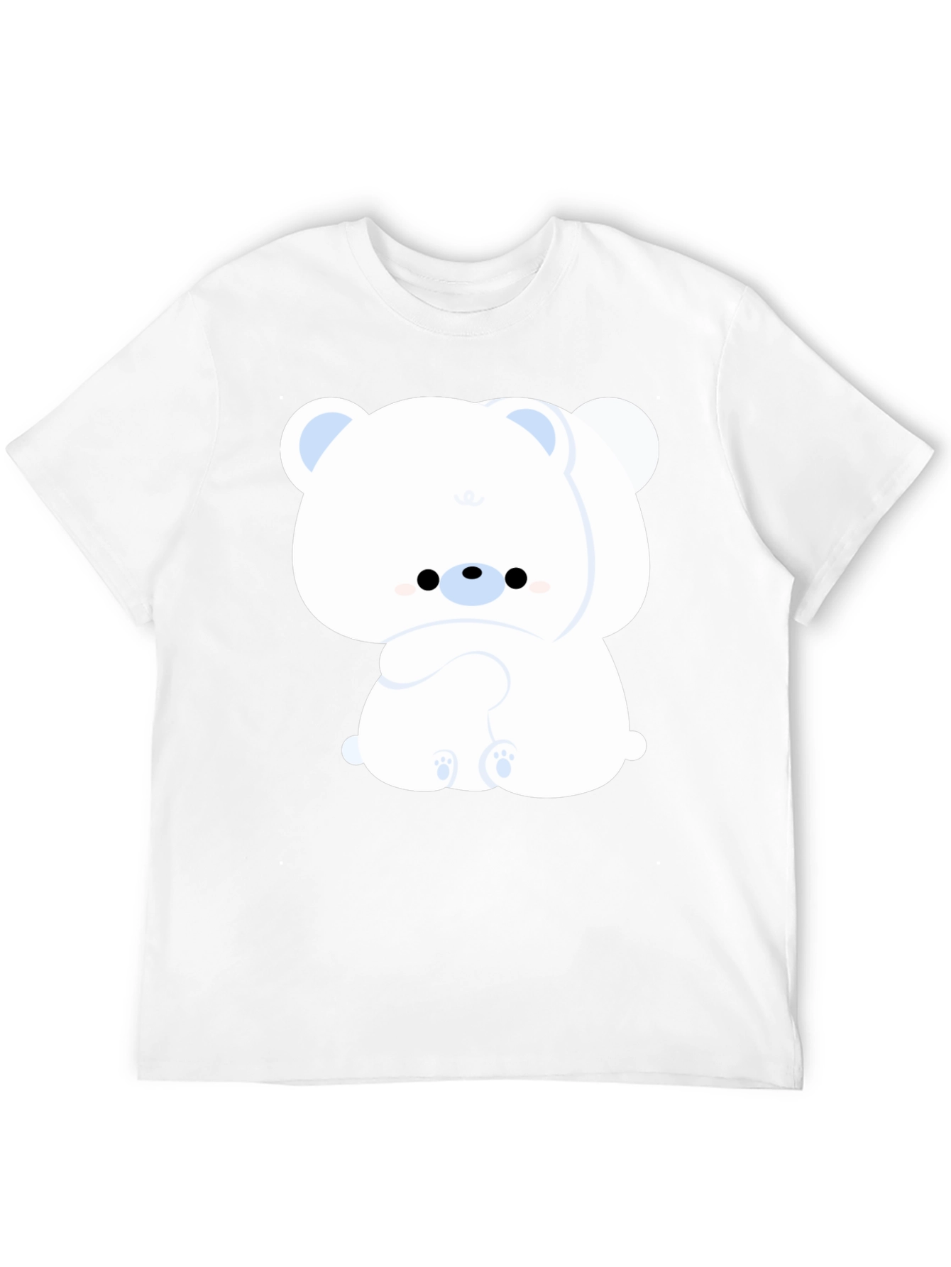 Black Cute Bear Graphic Tee - Black Cotton Comfort view 12