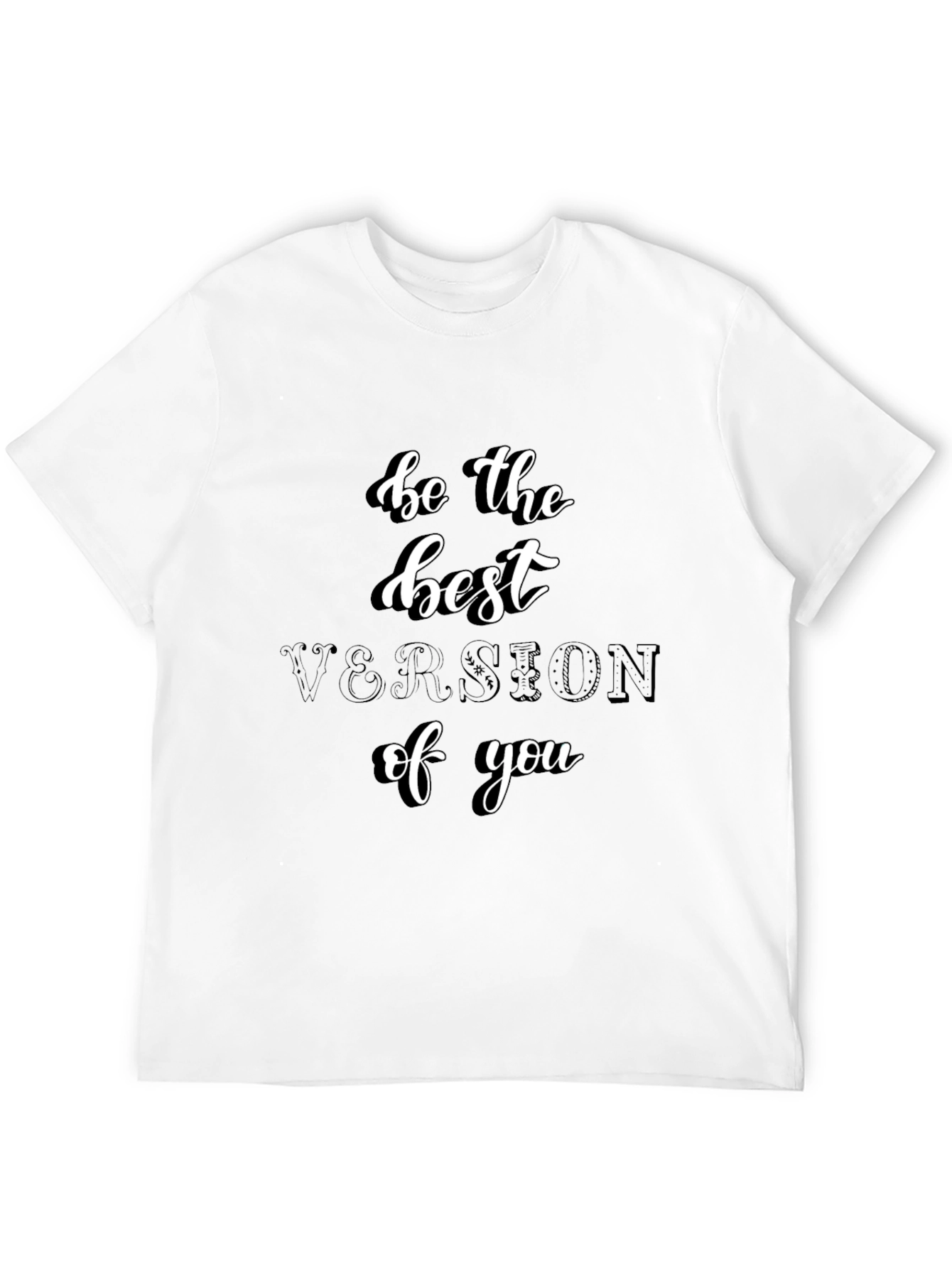 Black Inspirational 'Be the Best Version of You' Black T-Shirt view 12