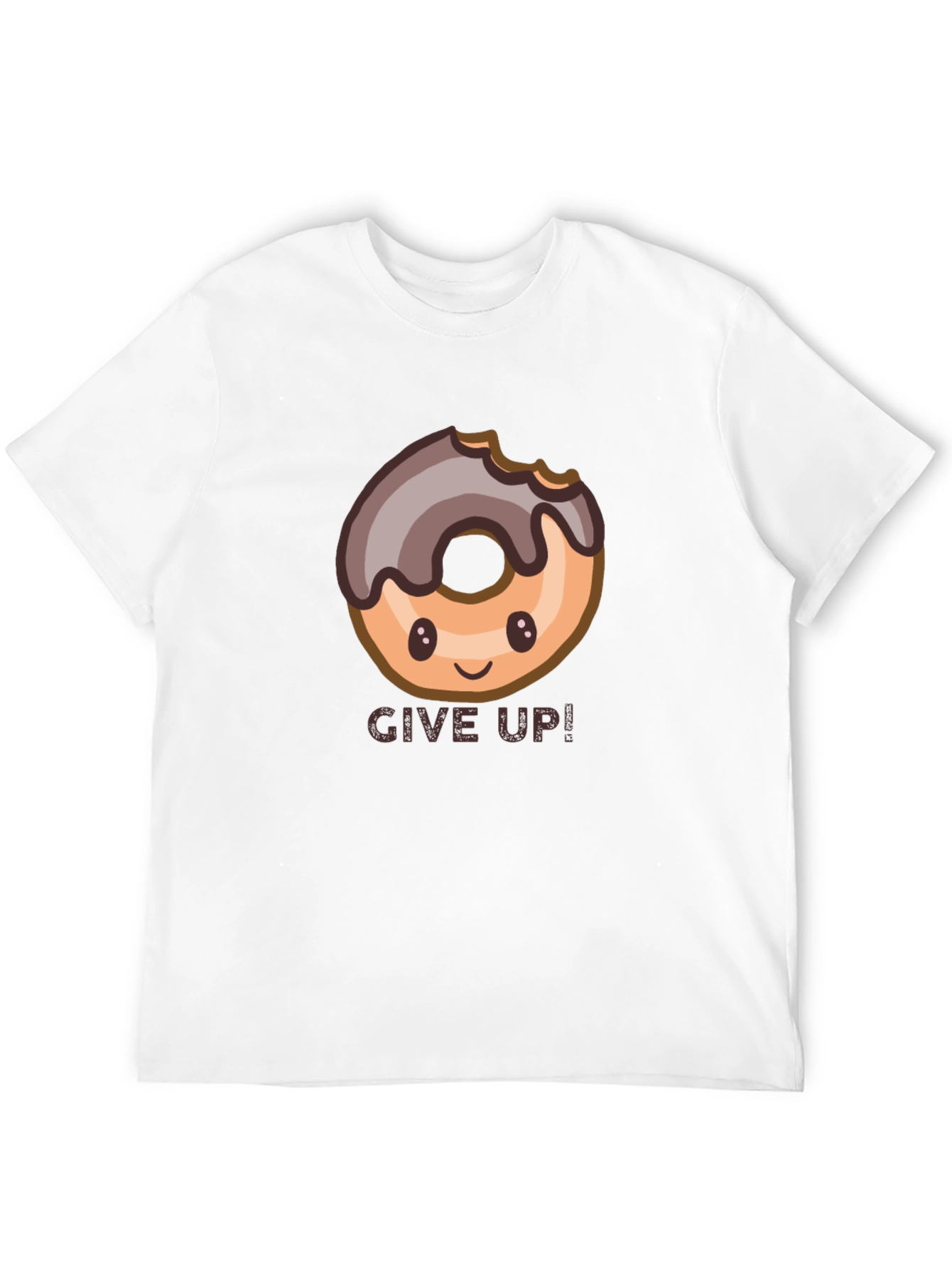Black Donut Give Up! Graphic Tee view 12