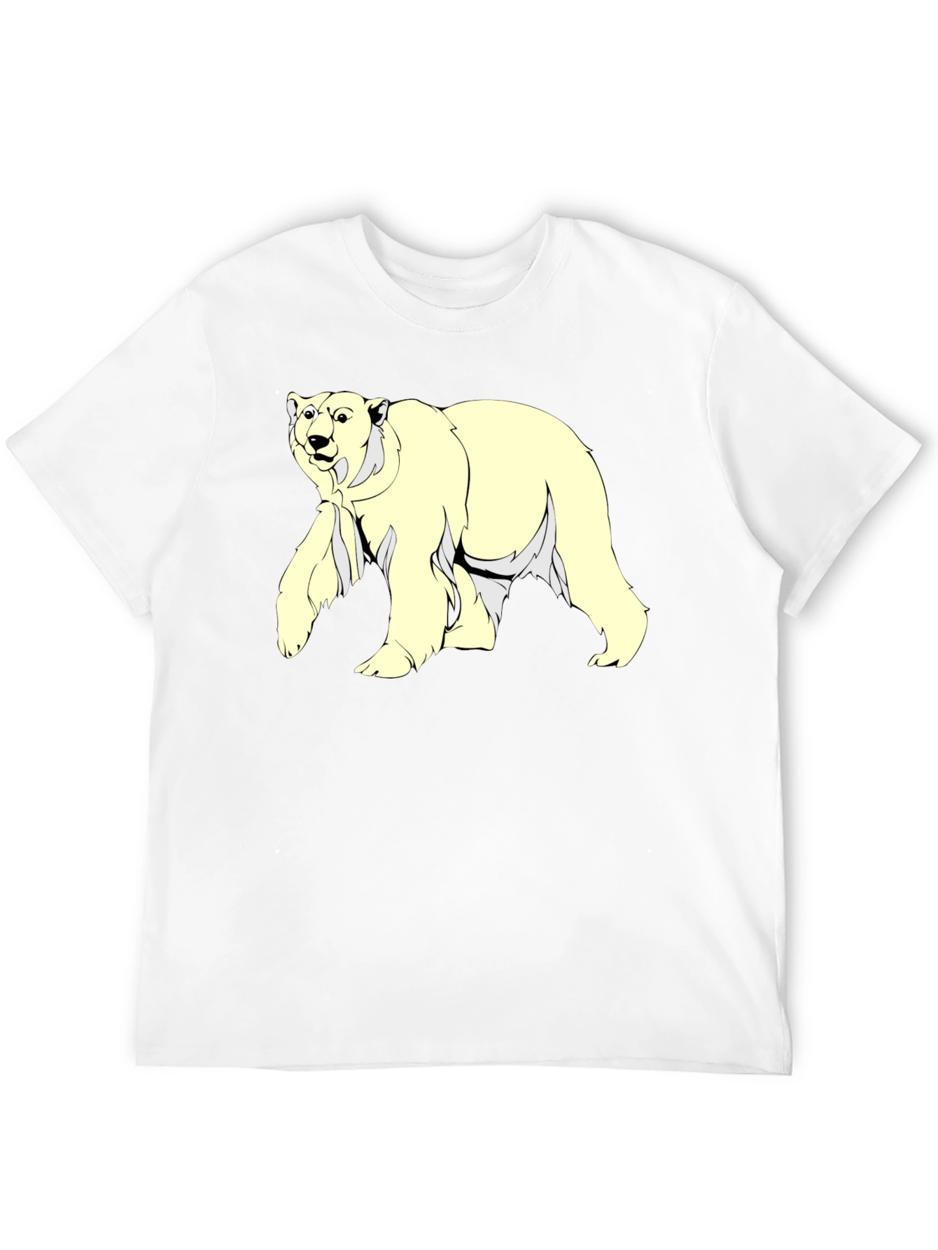 Black Polar Bear Graphic Tee - Men's Black T-Shirt view 12