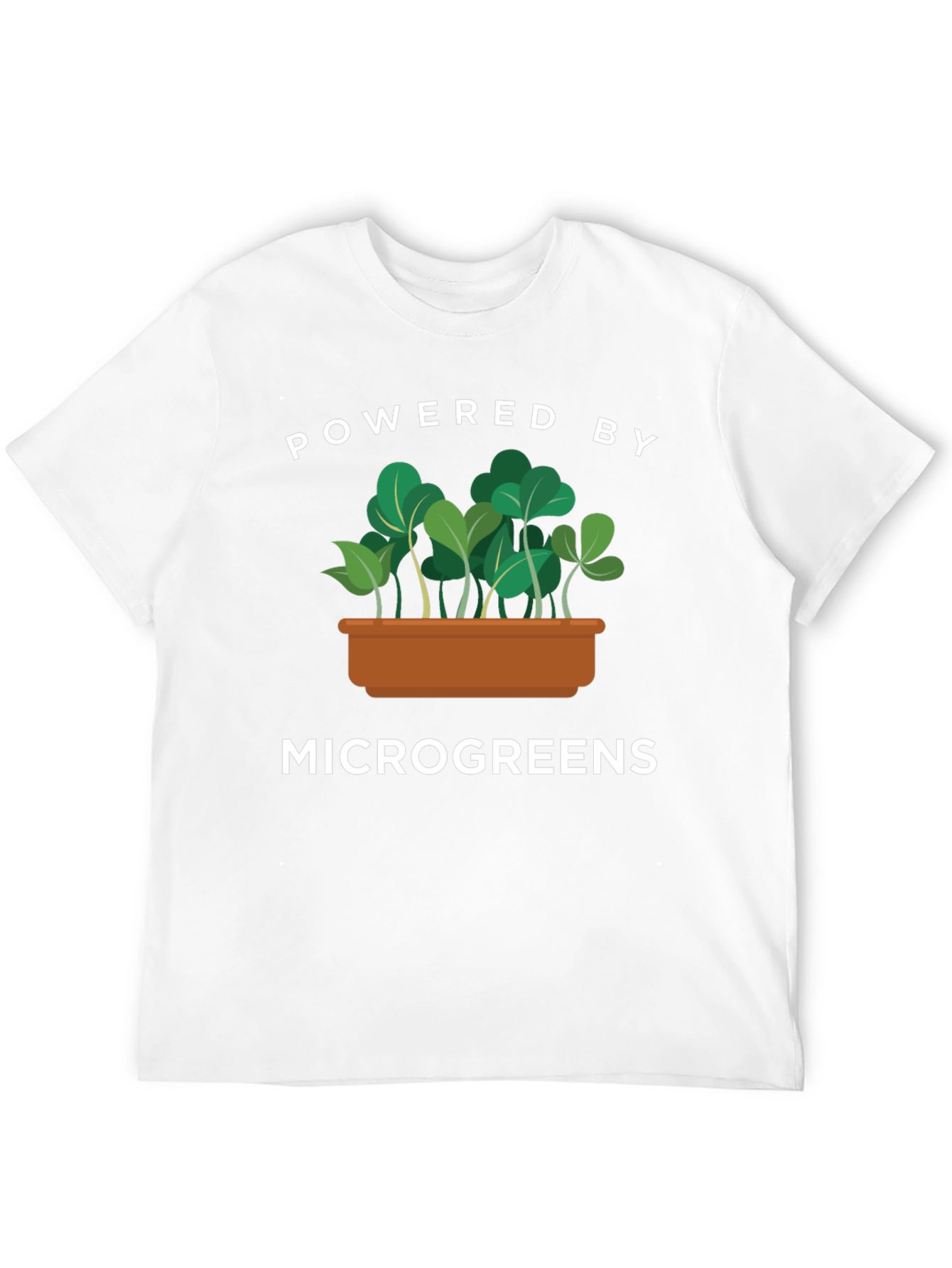 Black Powered by Microgreens T-Shirt view 12