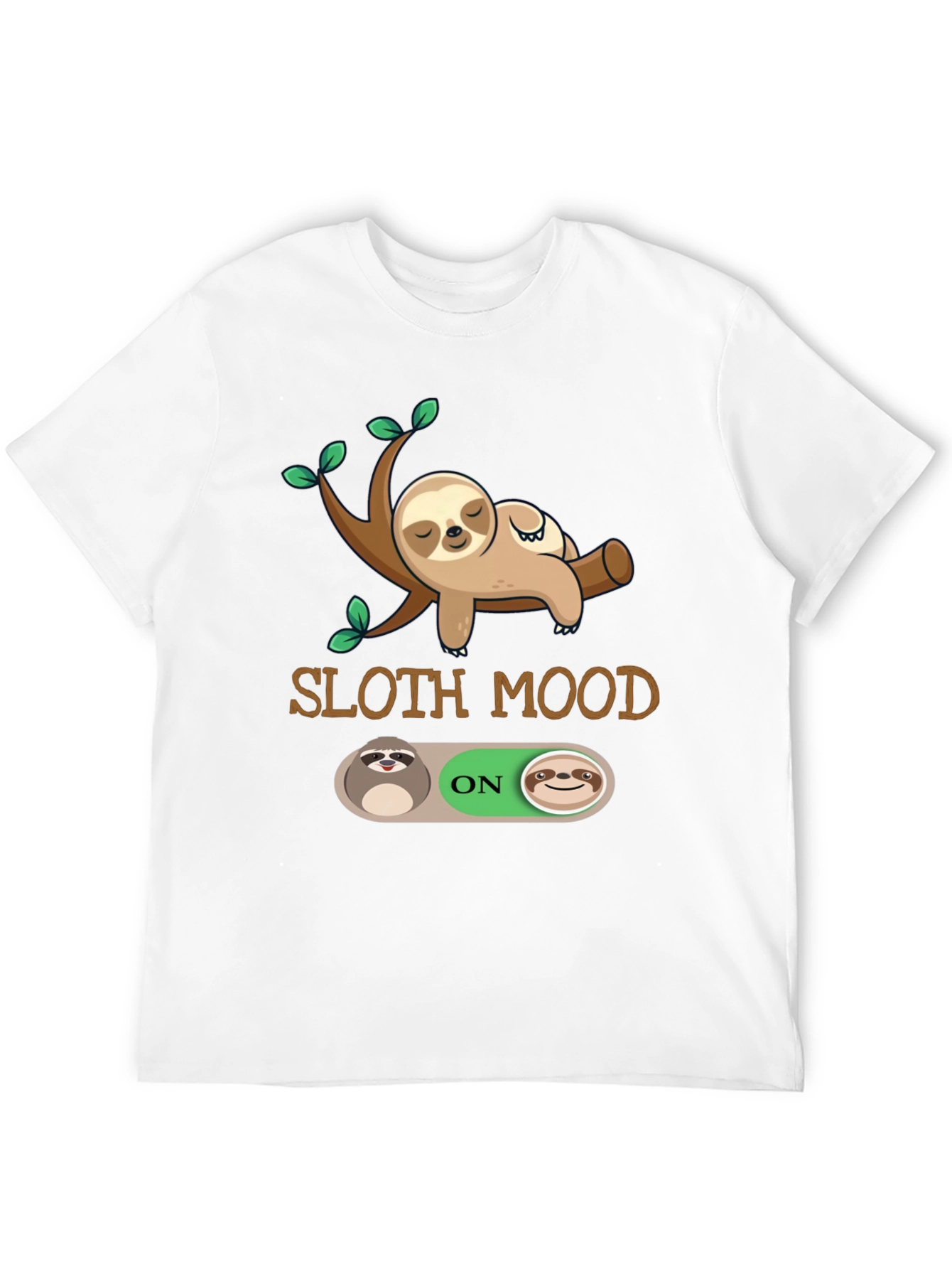 Black Sloth Mood On Graphic T-Shirt - Black view 12