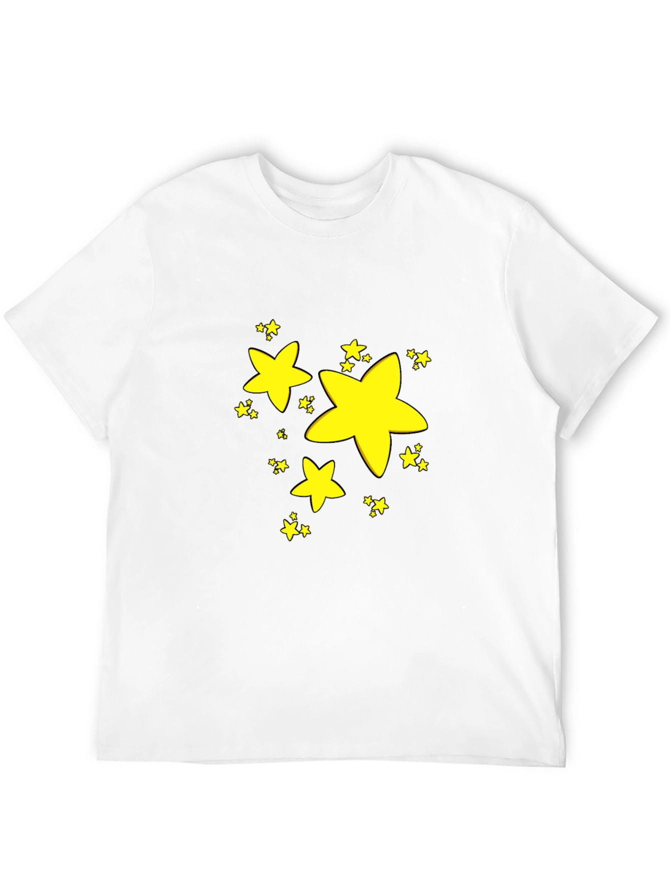 Black Stars Graphic Black T-Shirt view 12