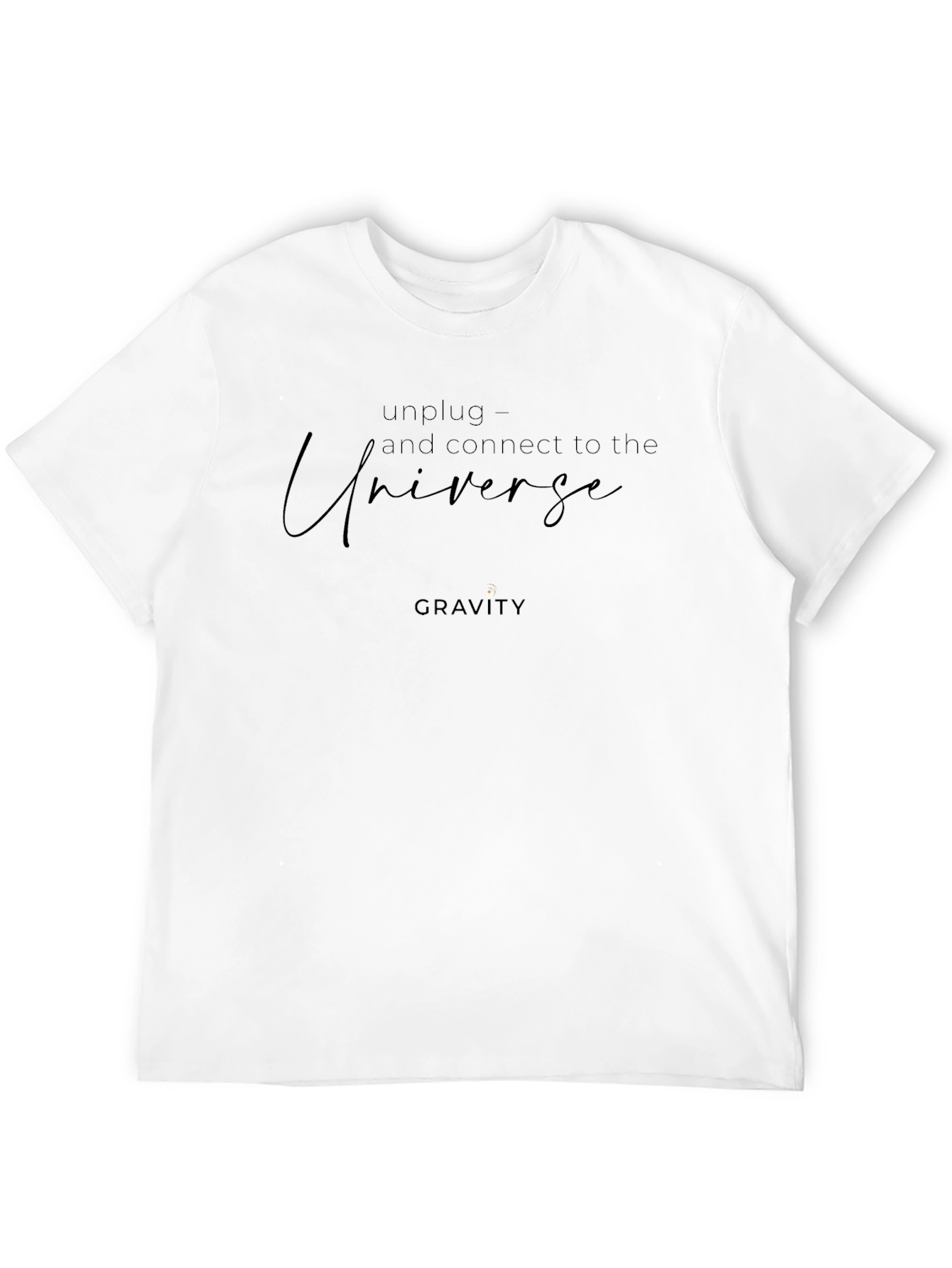 Black Unplug Universe Graphic Tee - Soft Black Cotton Blend view 12