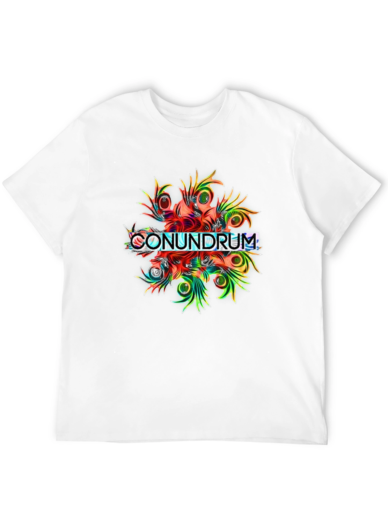 Black Conundrum Graphic Print Black T-Shirt view 12
