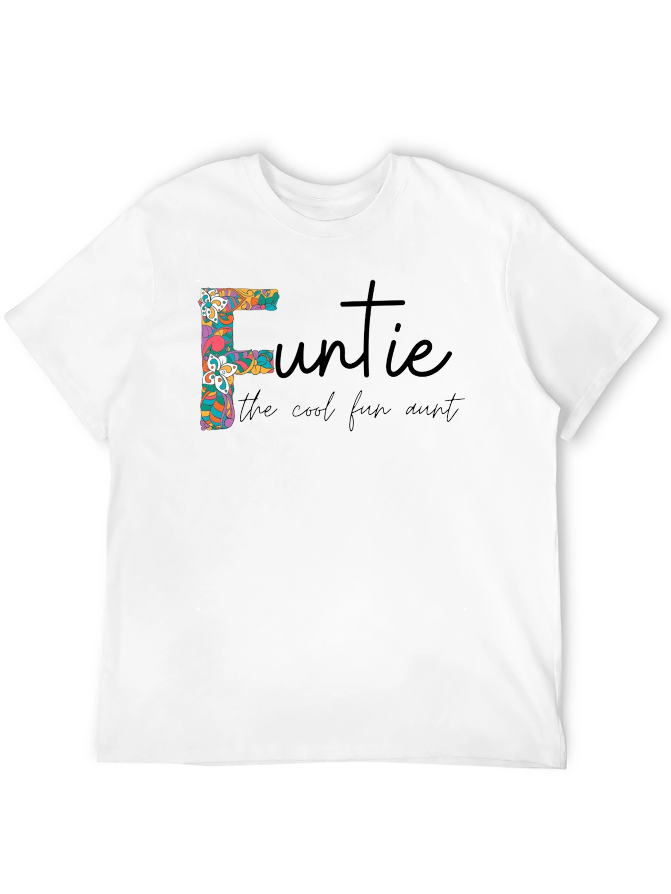 Black Fun Auntie Graphic Tee view 12