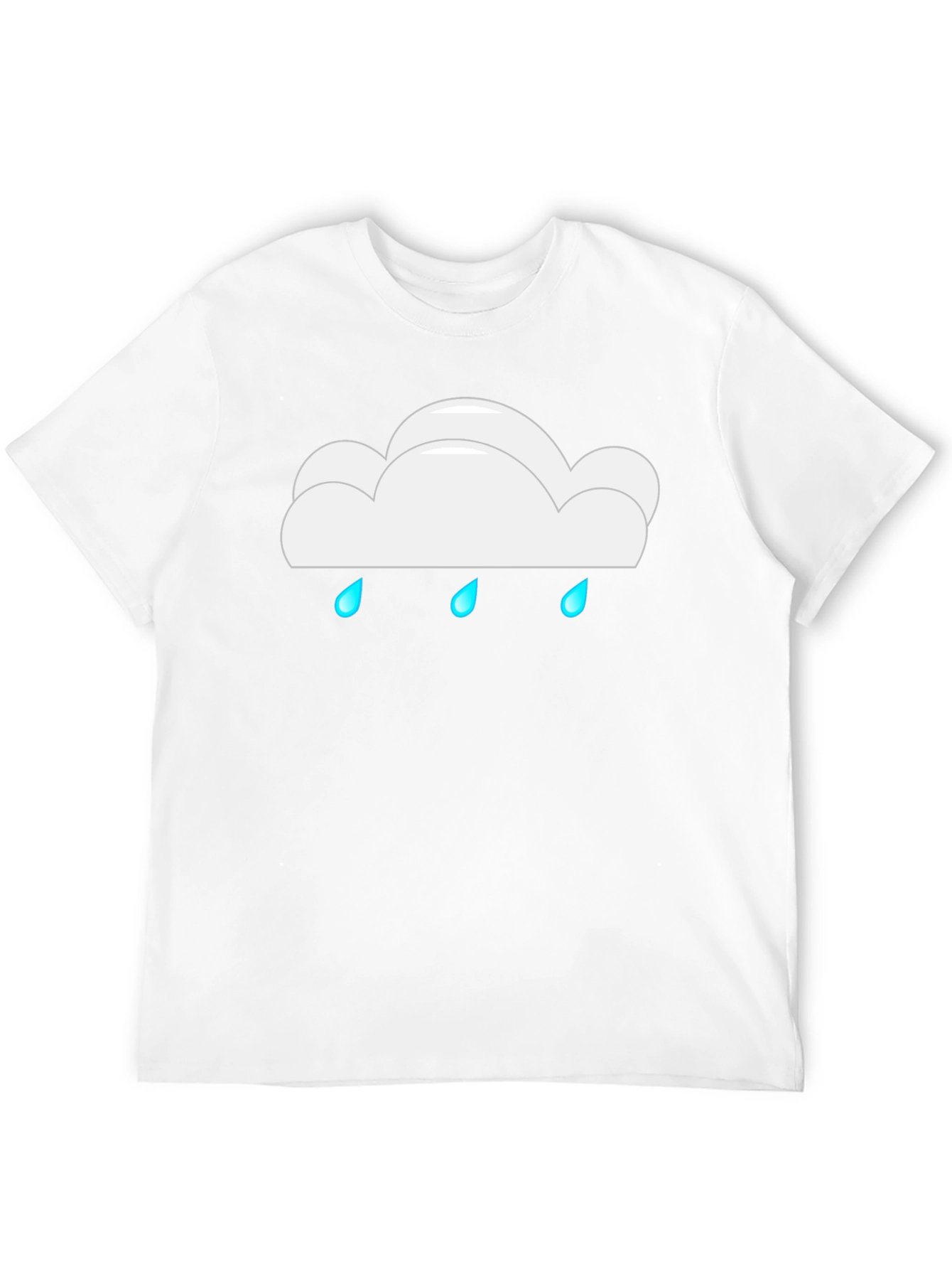 Black Rainy Cloud Black T-Shirt view 12