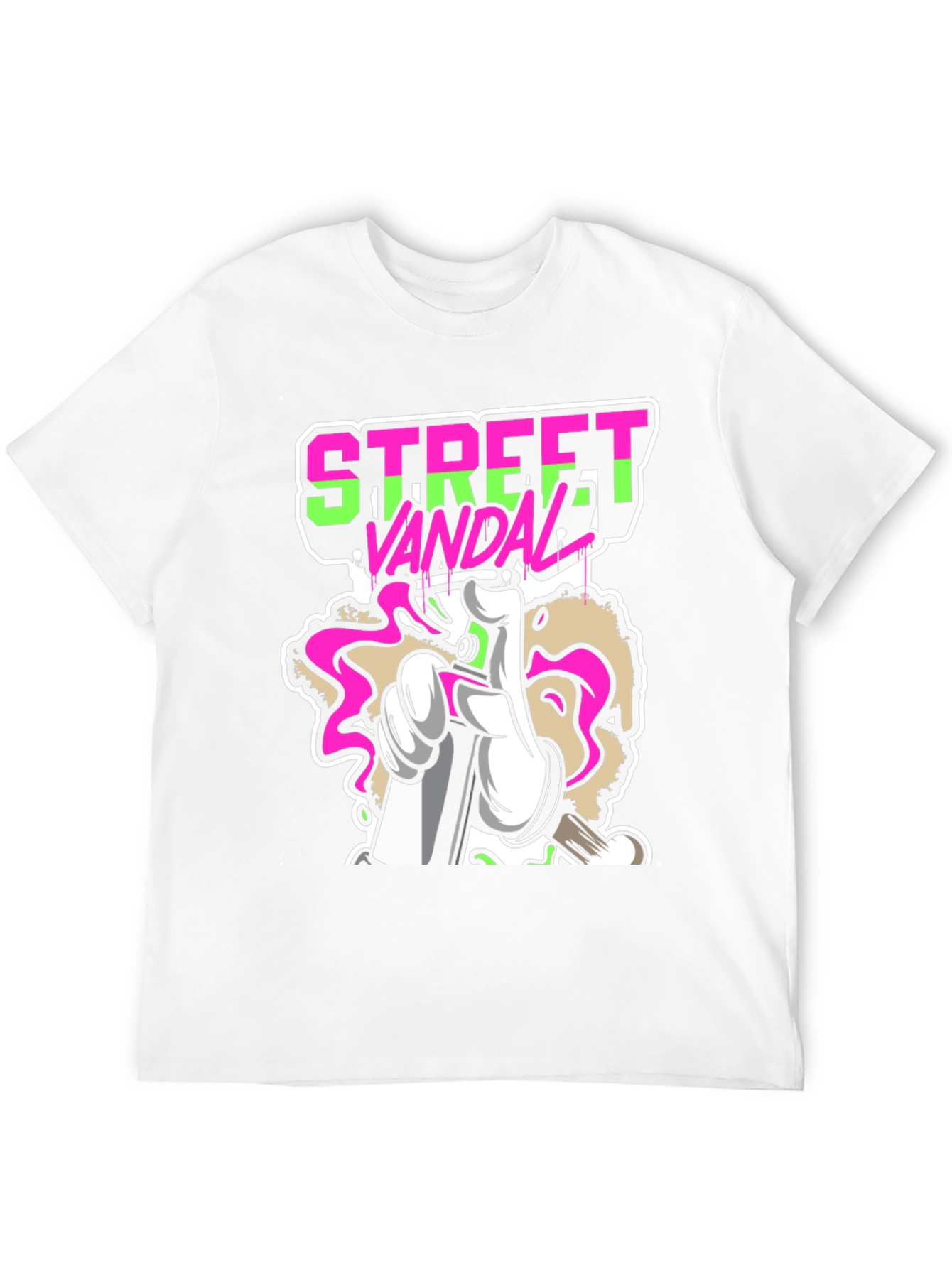 Black Street Vandal Graffiti Graphic Tee - Black view 12