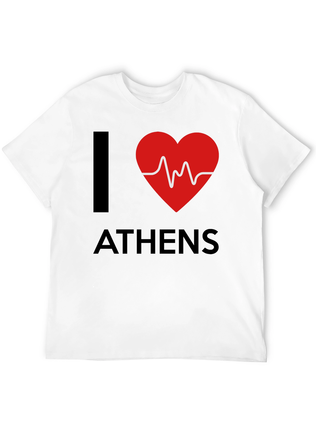 Black I Heart Athens Graphic Tee - Black view 12