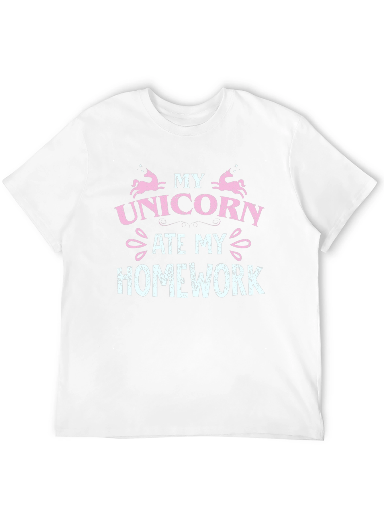 Black My Unicorn Ate My Homework T-Shirt view 12