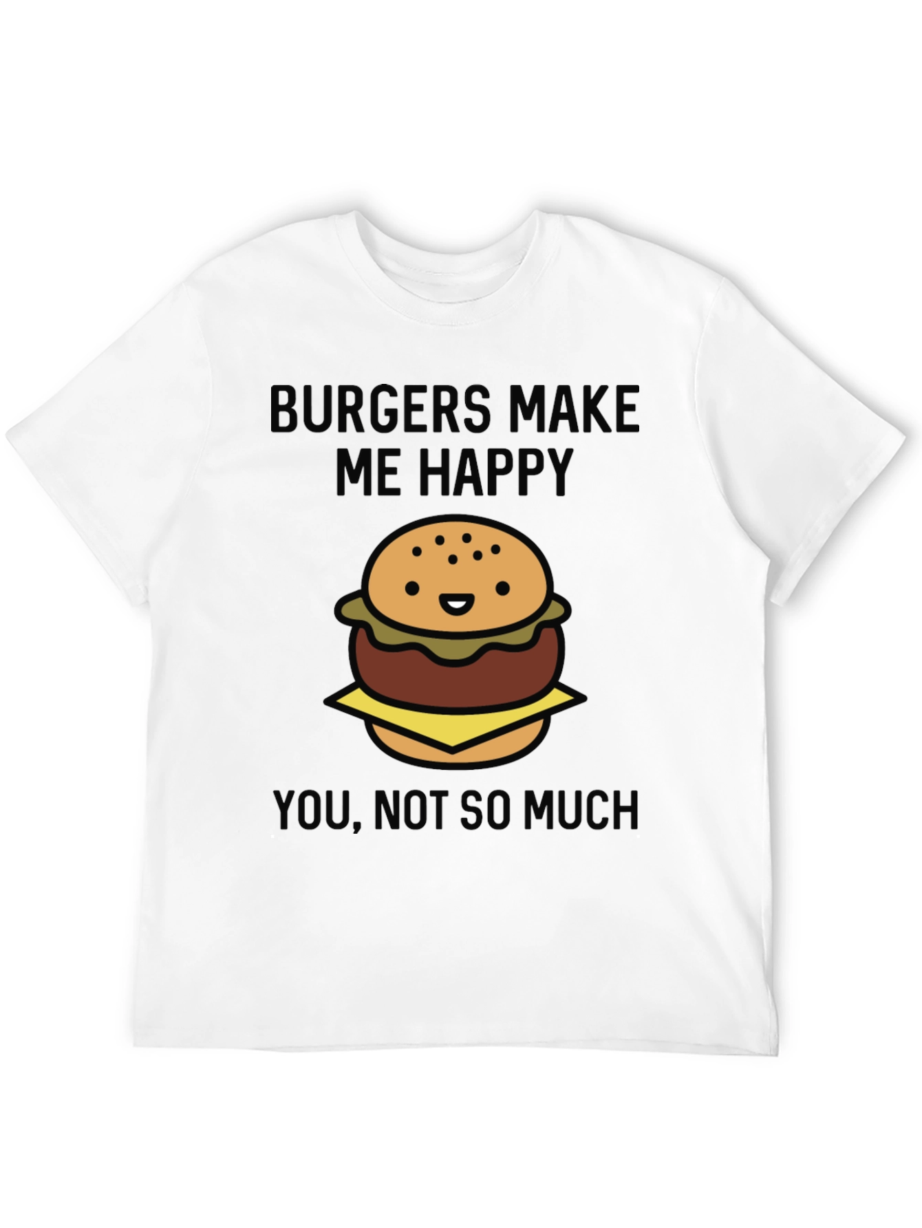 Black Burger Graphic Tee - Funny Men's T-Shirt view 12