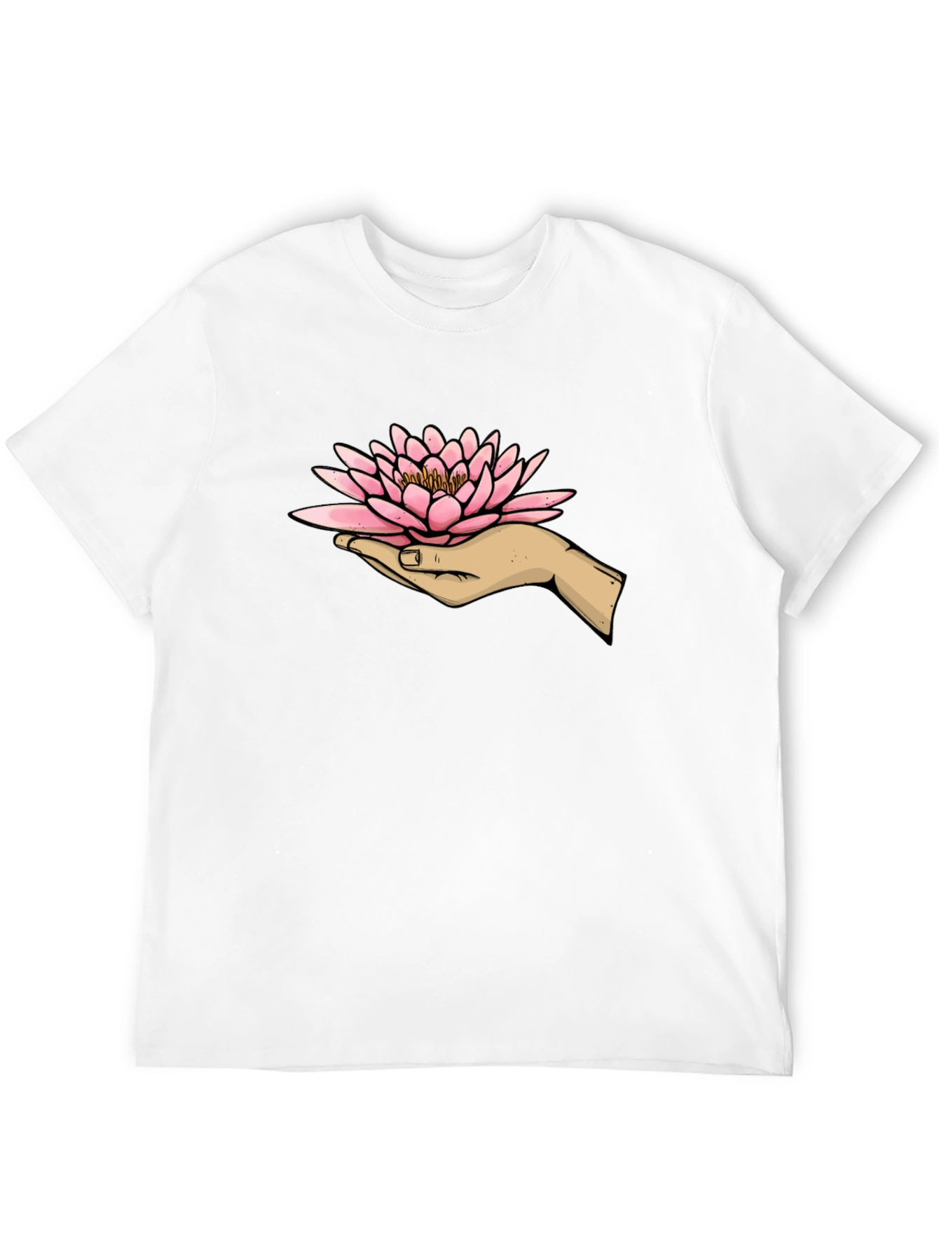 Black Lotus Hand Graphic T-Shirt - Black view 12