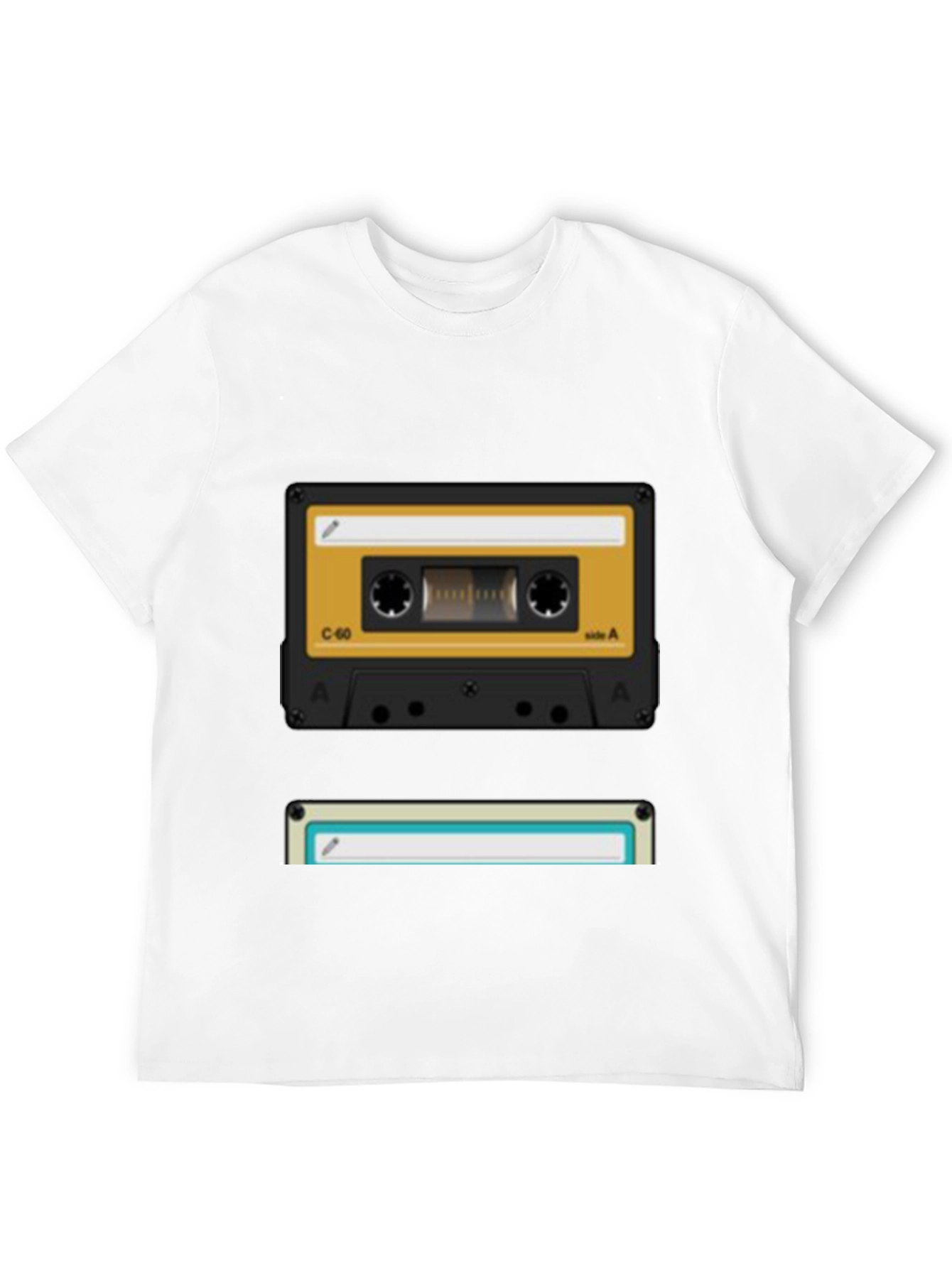 Black Retro Cassette Tape Graphic T-Shirt - Vintage Music Lover Tee view 12
