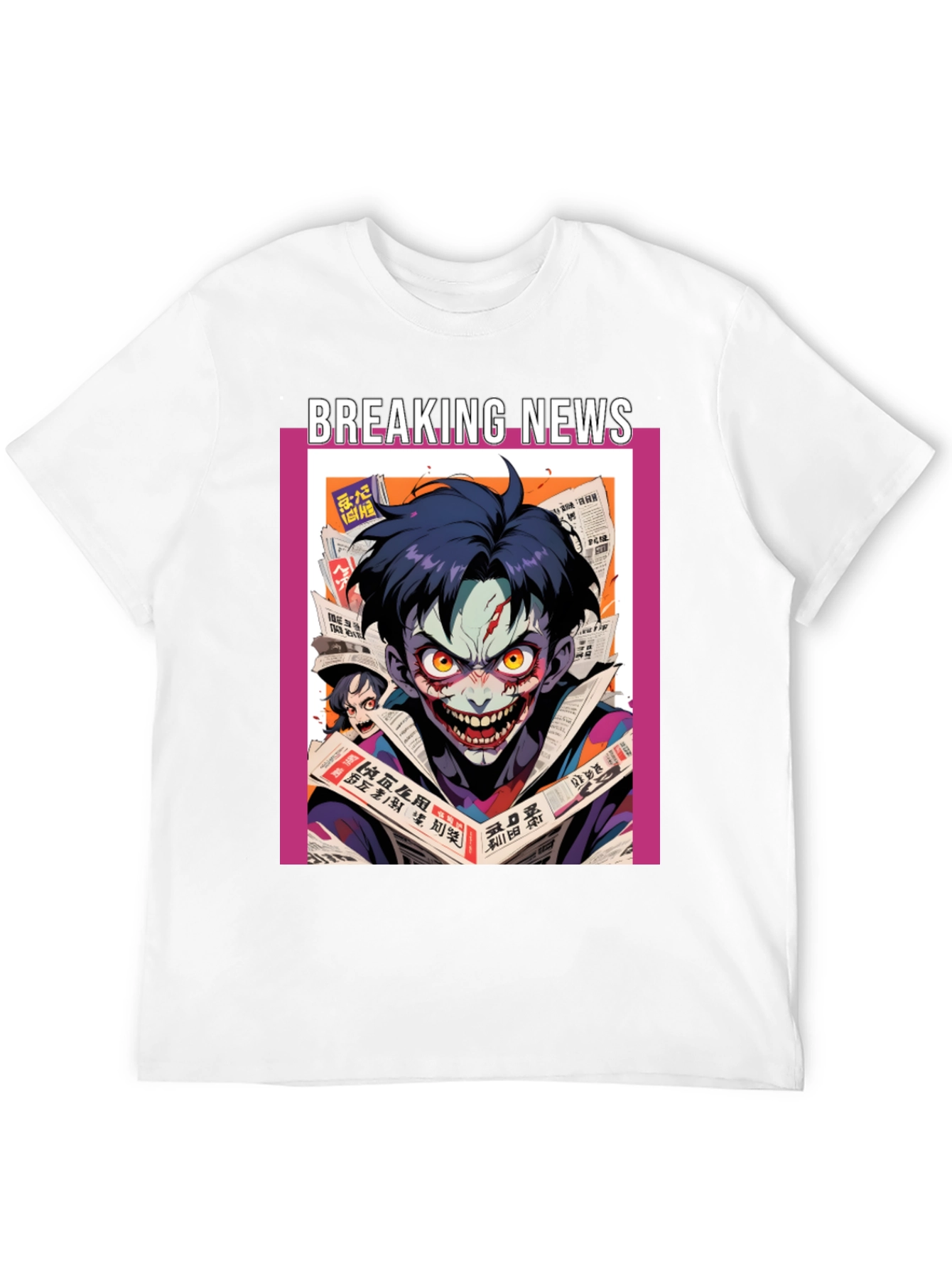 Black Breaking News Joker Graphic Tee - Black Cotton view 12