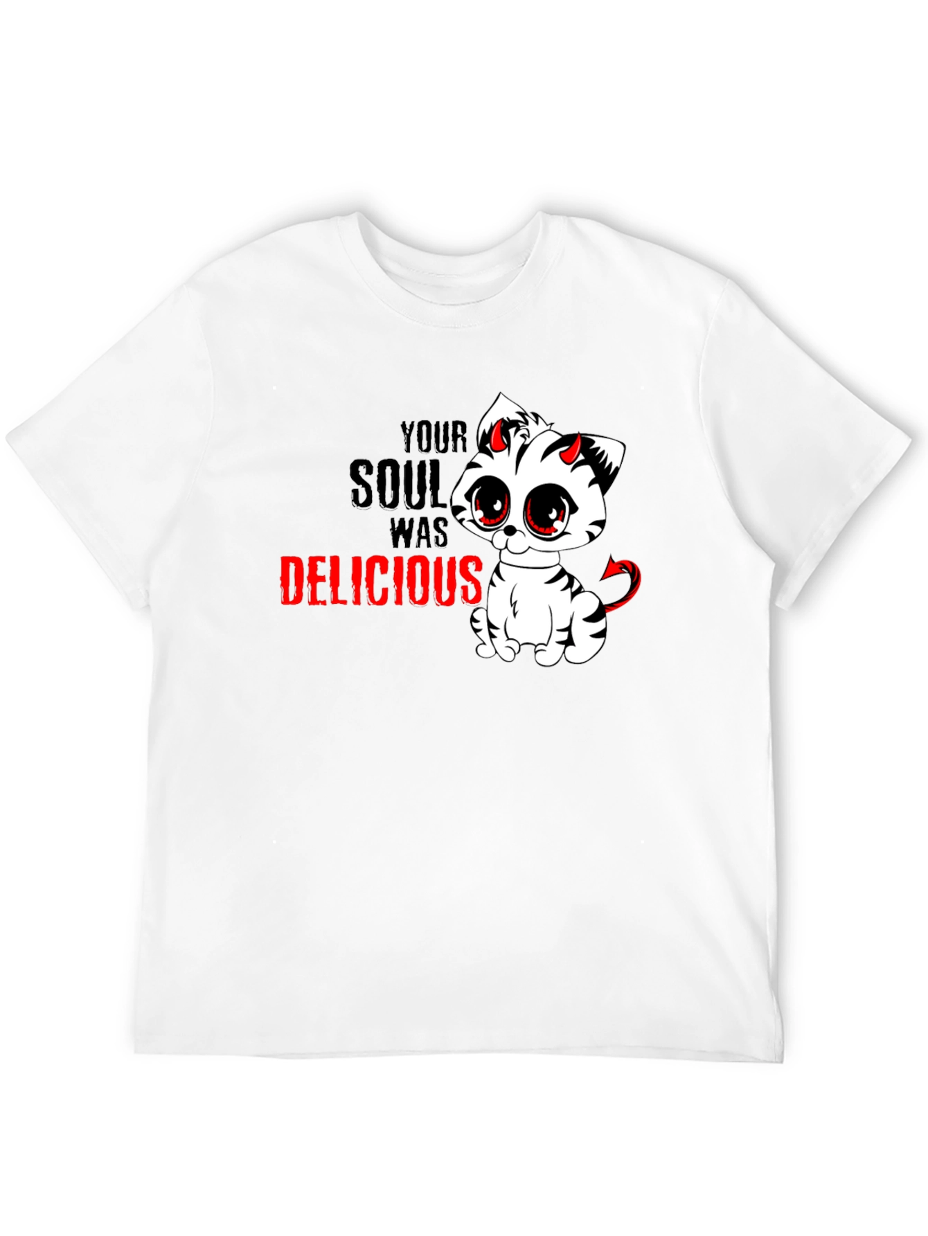 Black Devil Cat T-Shirt - Your Soul Was Delicious view 12