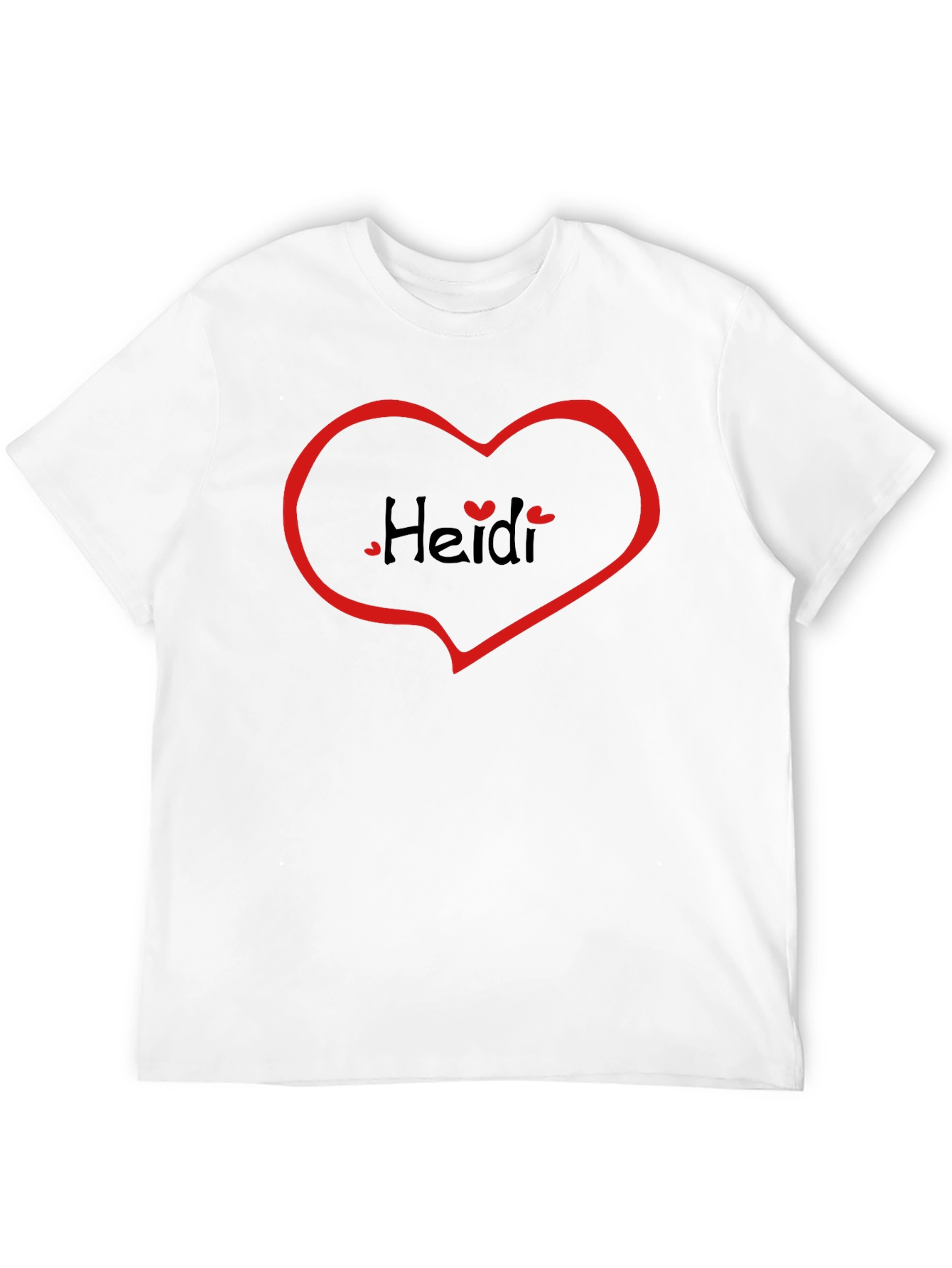 Black Heidi Heart Tee - Black Casual T-Shirt view 12